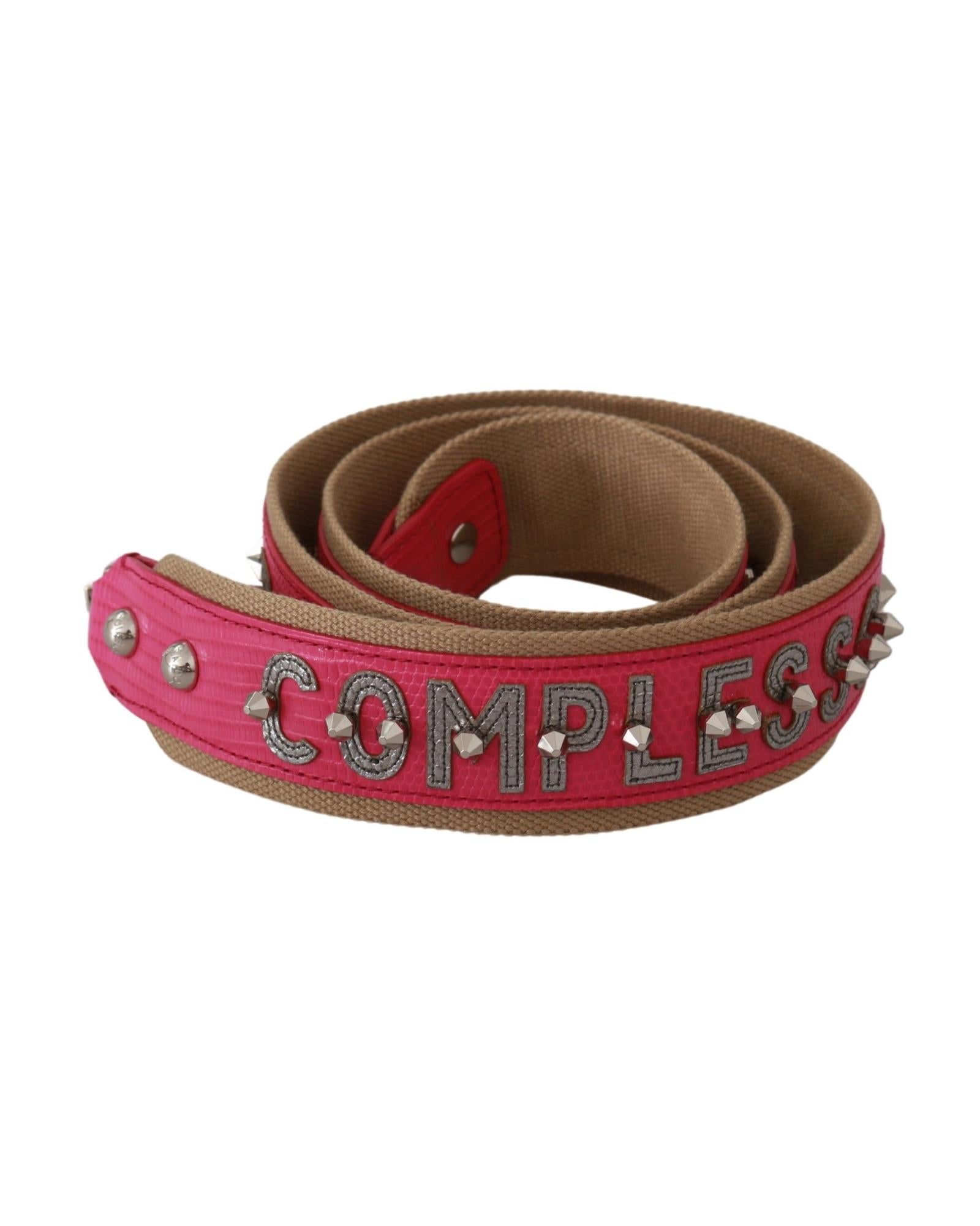 Dolce & Gabbana  Complexs Pink Leather and Canvas Belt