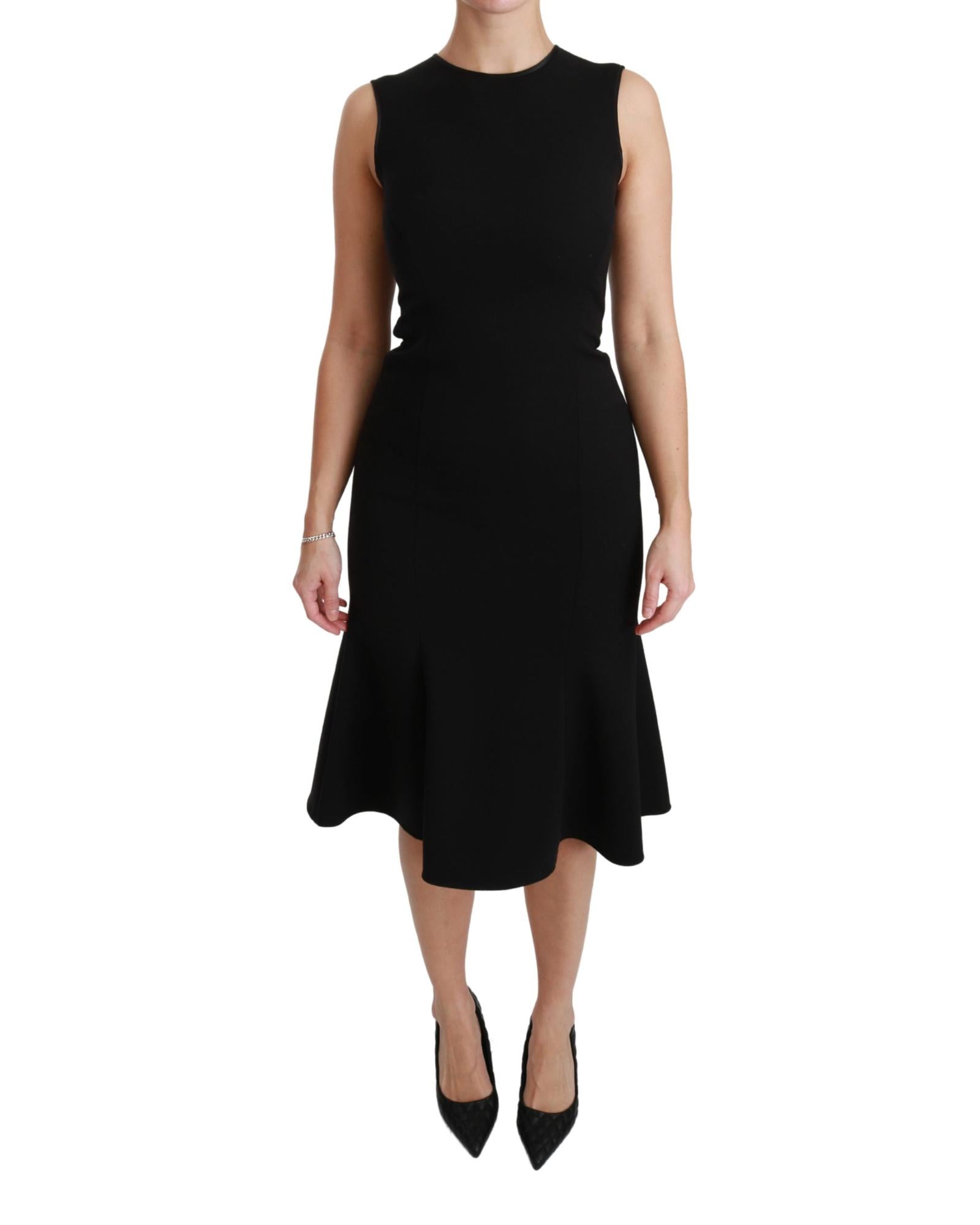 Dolce & Gabbana Flattering Italian Wool Blend Dress1