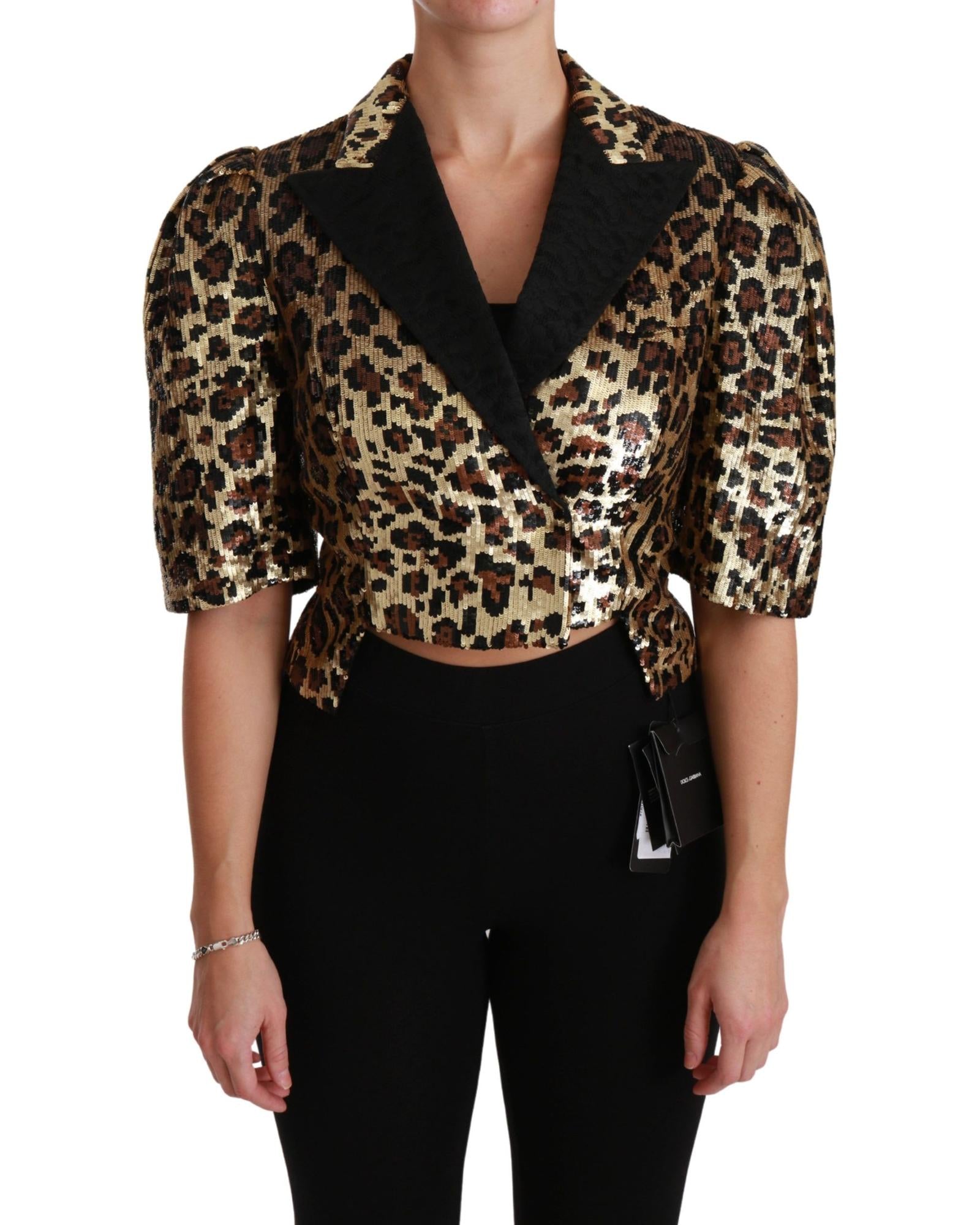 Dolce & Gabbana Leopard Sequined Jacket5