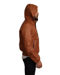 Dolce & Gabbana Hooded Leather Bomber Jacket7