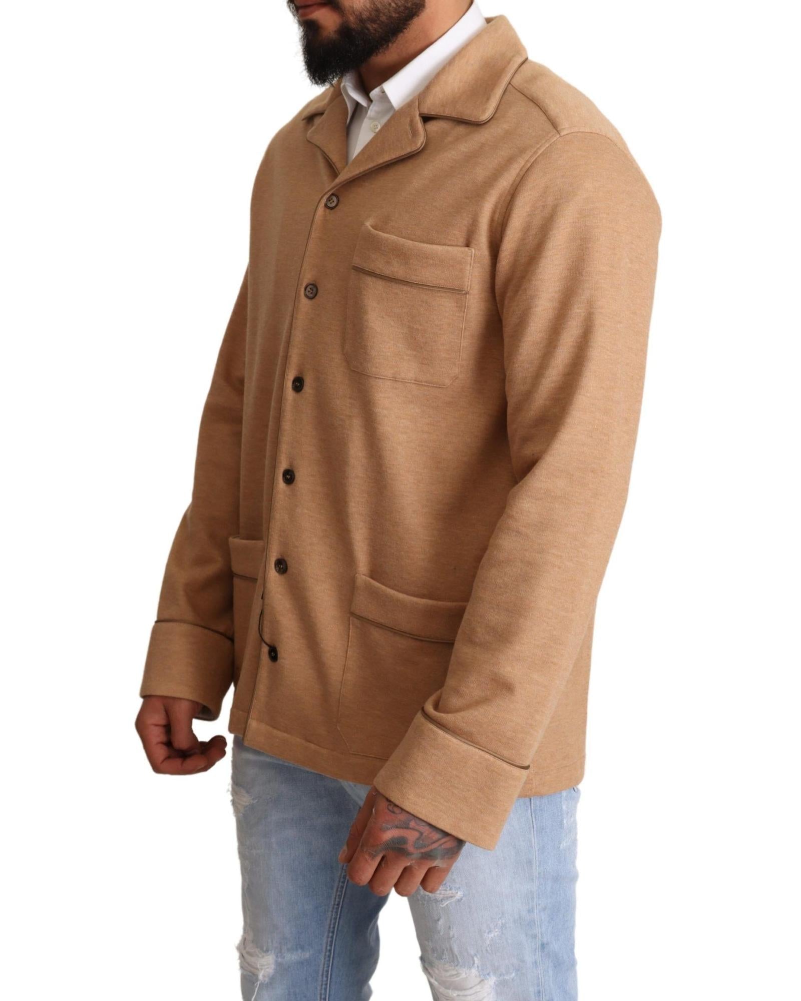 Dolce & Gabbana  Men's Classic Shirt Jacket in Beige