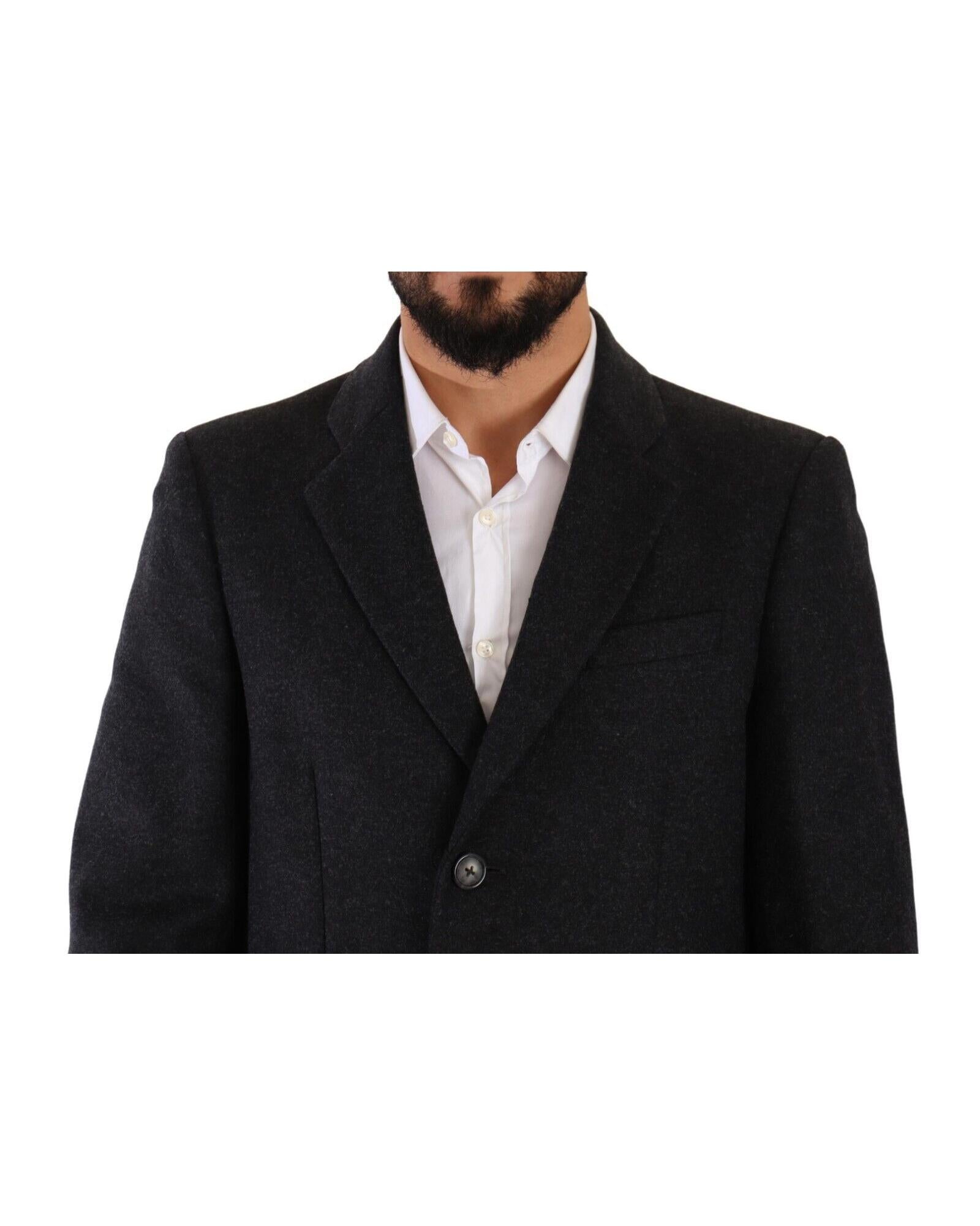 Dolce & Gabbana  Men's Wool Coat - Gray