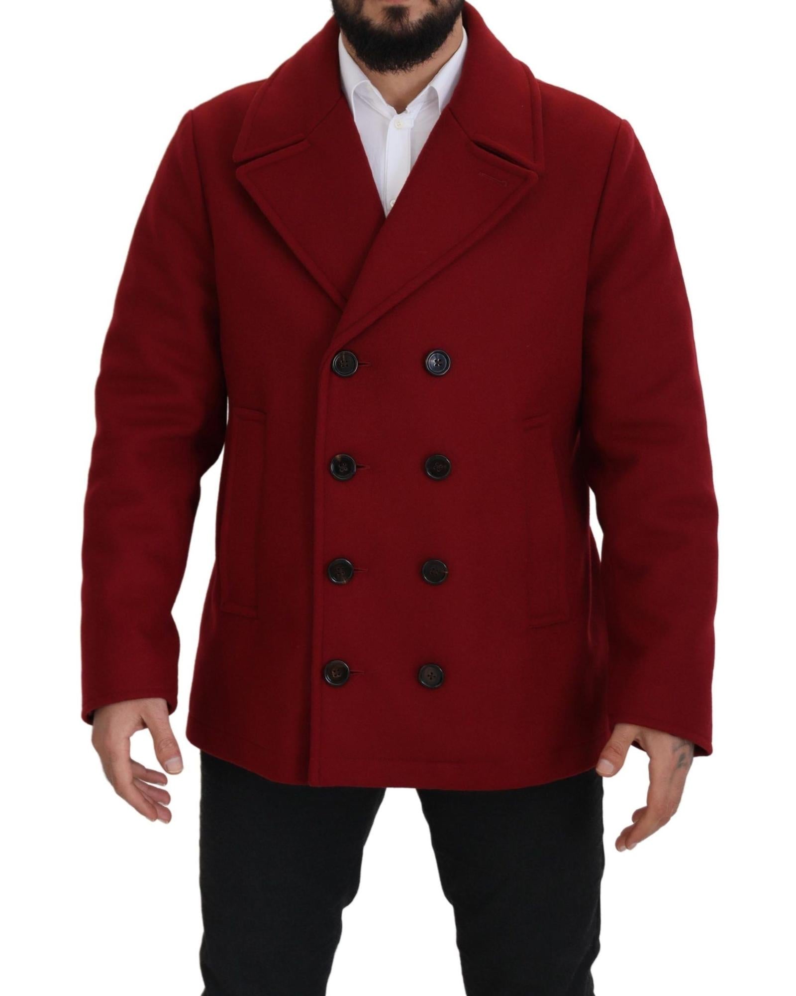 Dolce & Gabbana Stunning  Wool Double Breasted Coat Jacket2