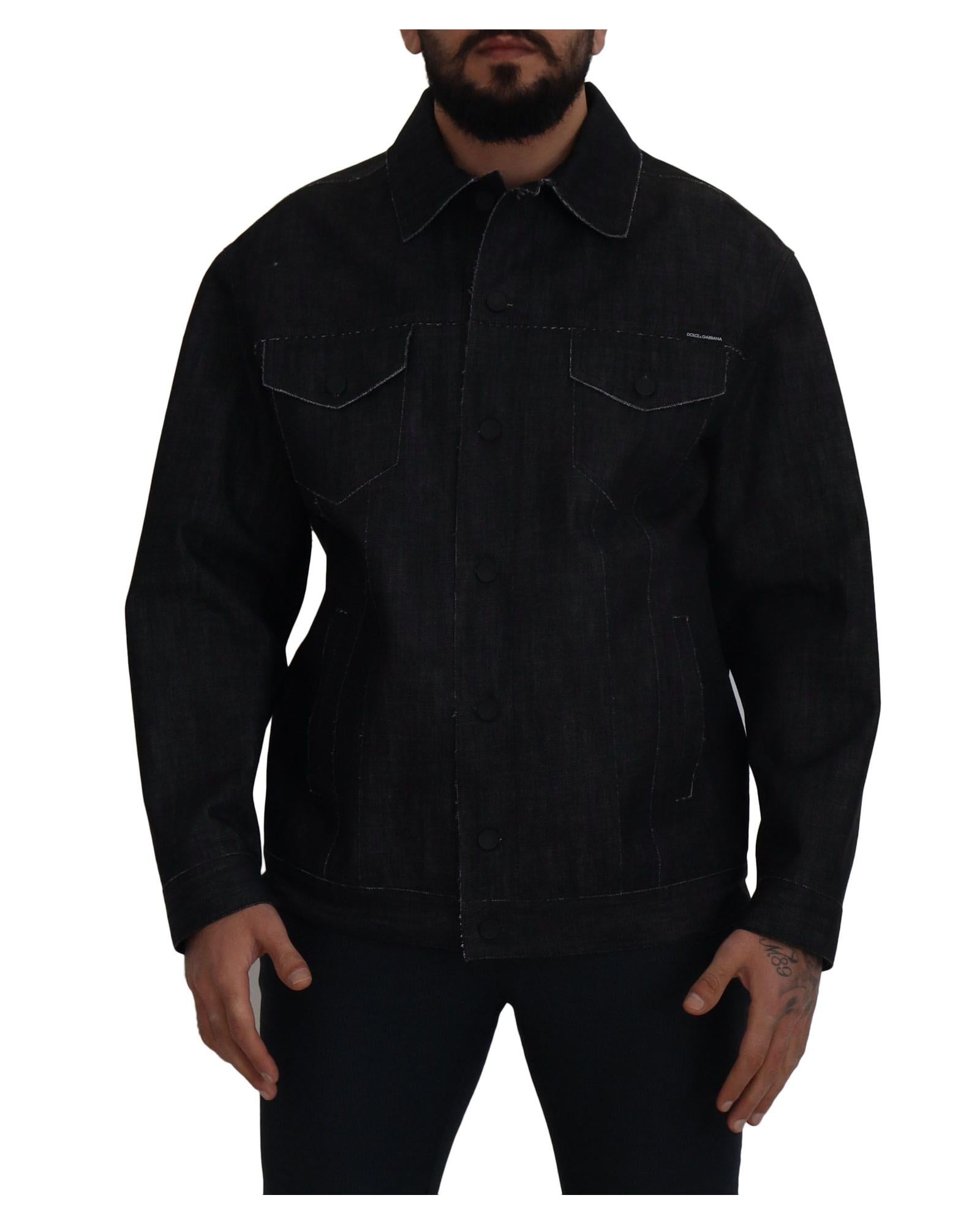 Dolce & Gabbana  Black Denim Jacket for Men