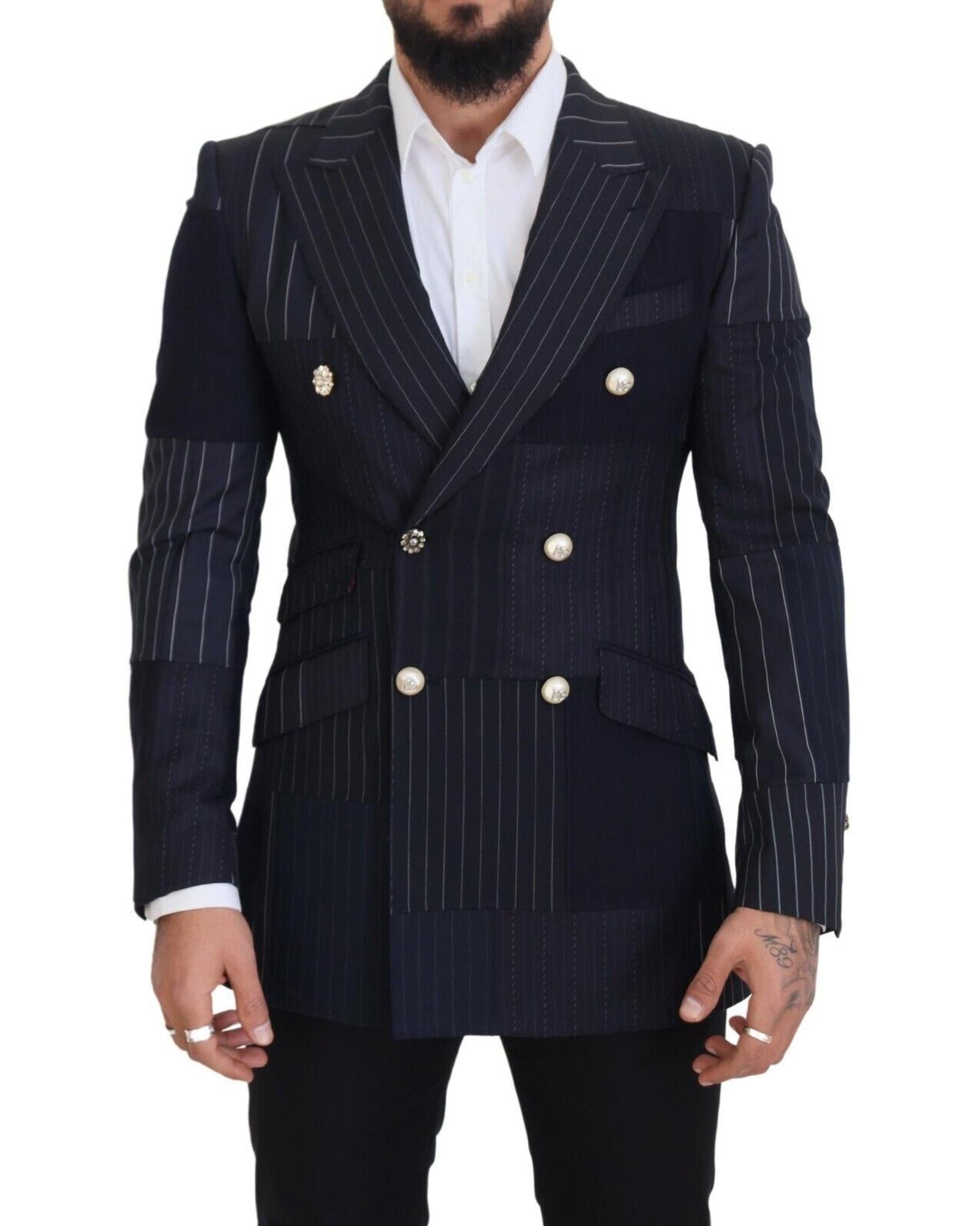 Dolce & Gabbana  Men's Double Breasted Striped Blazer