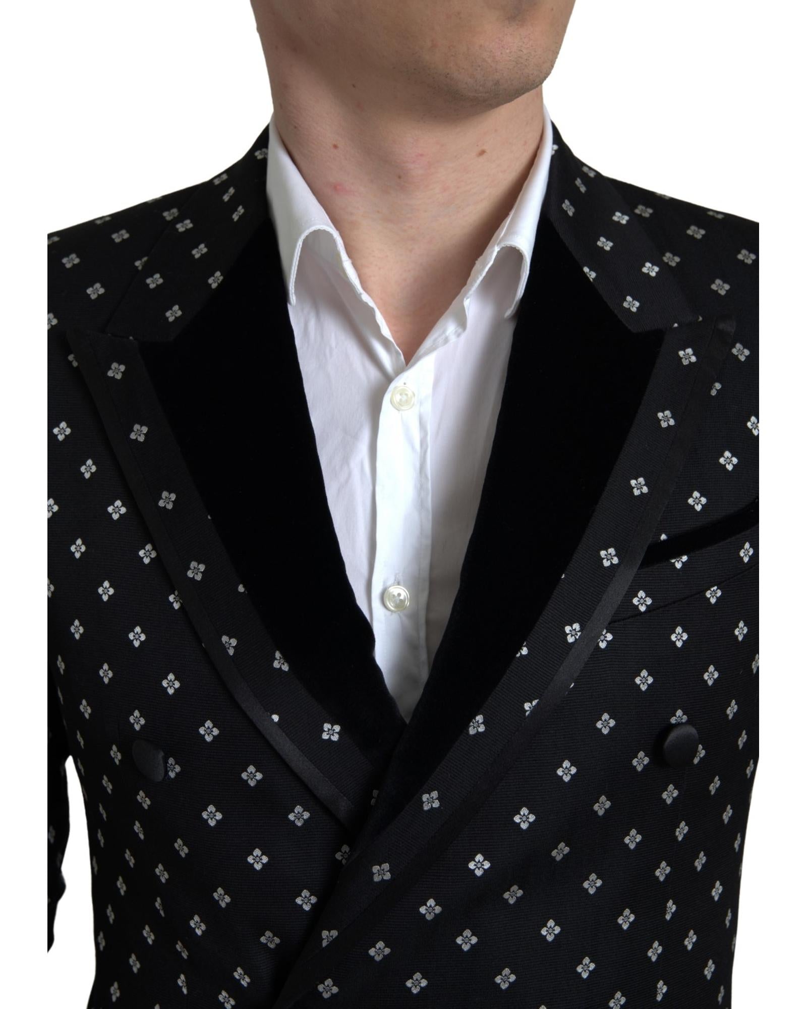 Dolce & Gabbana  Men's Double Breasted Blazer Black