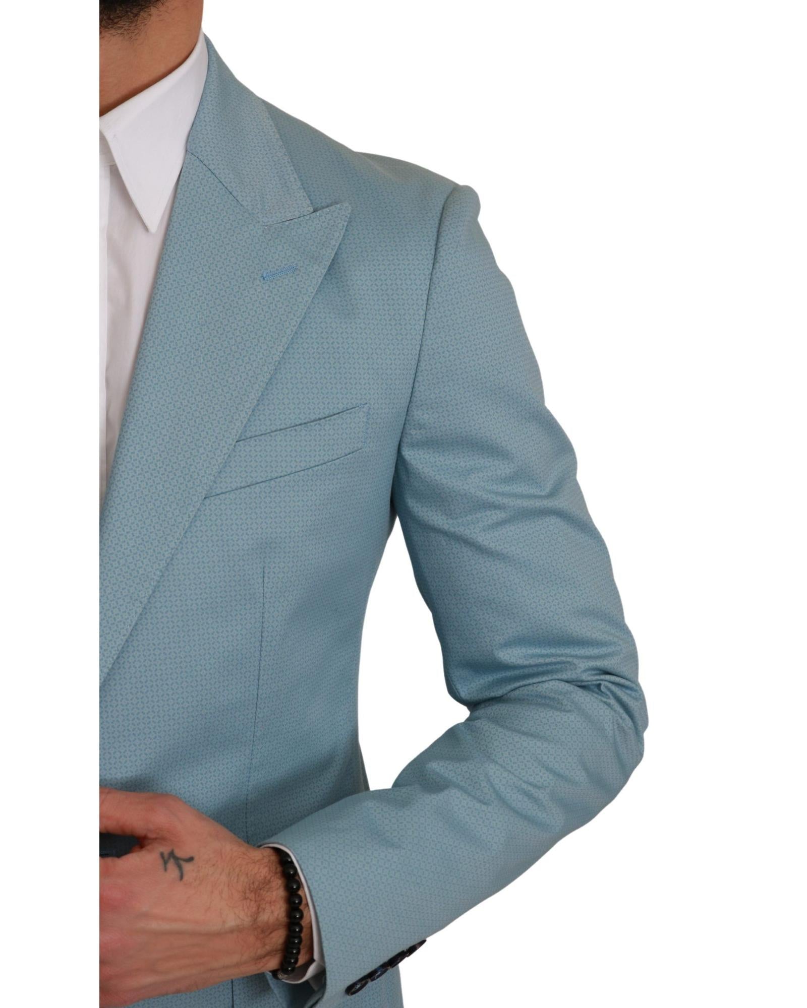 Dolce & Gabbana  Men's Classic Fit Single Breasted Blazer - Light Blue