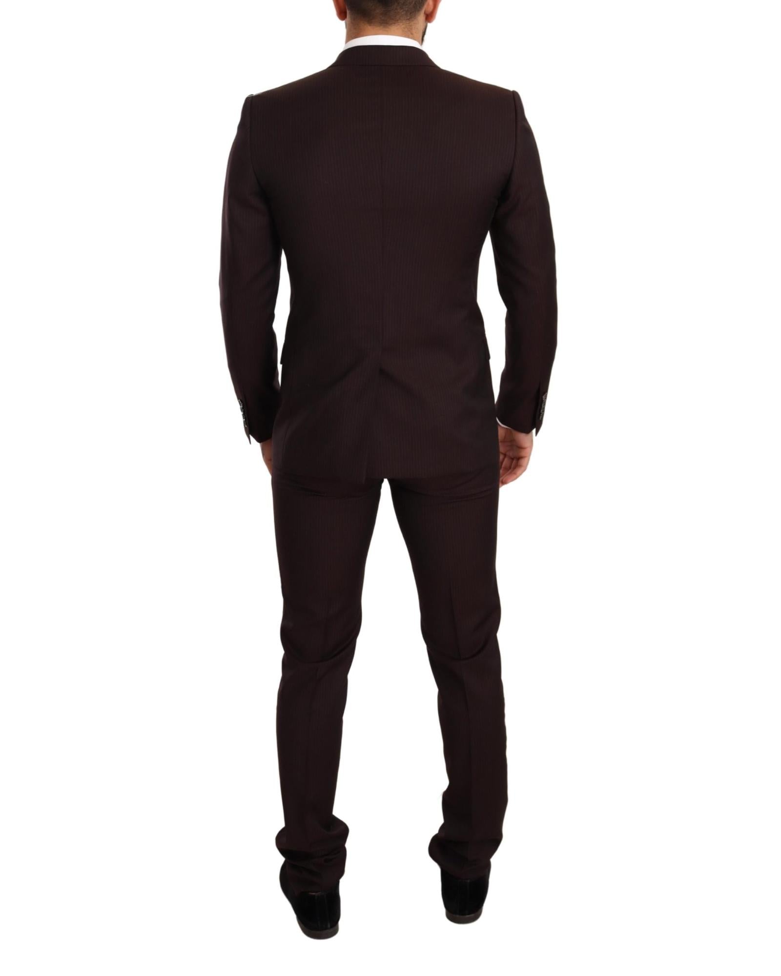 Dolce & Gabbana  Men's Classic Burgundy Wool Blend Suit