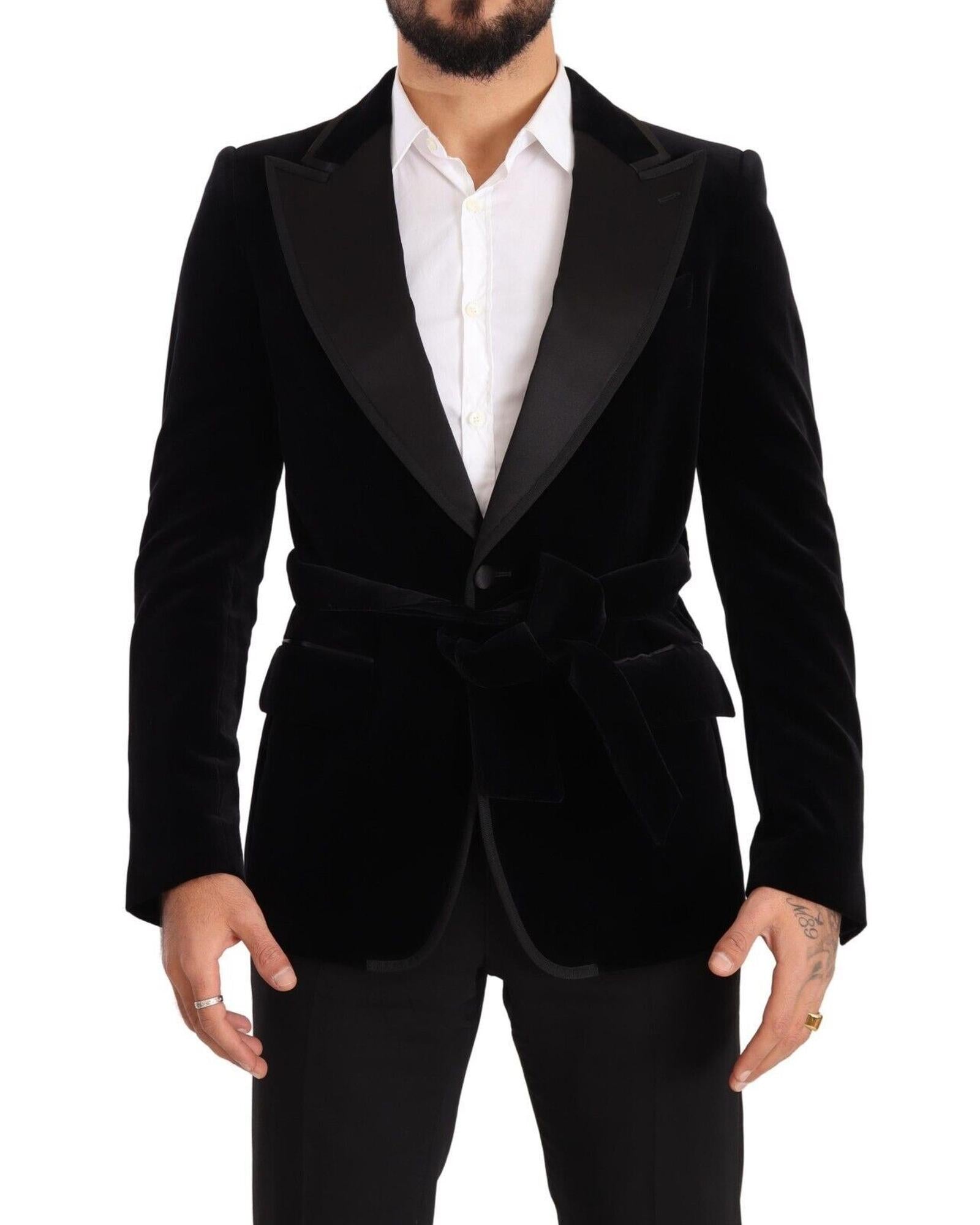 Dolce & Gabbana  Men's Classic Black Velvet Blazer