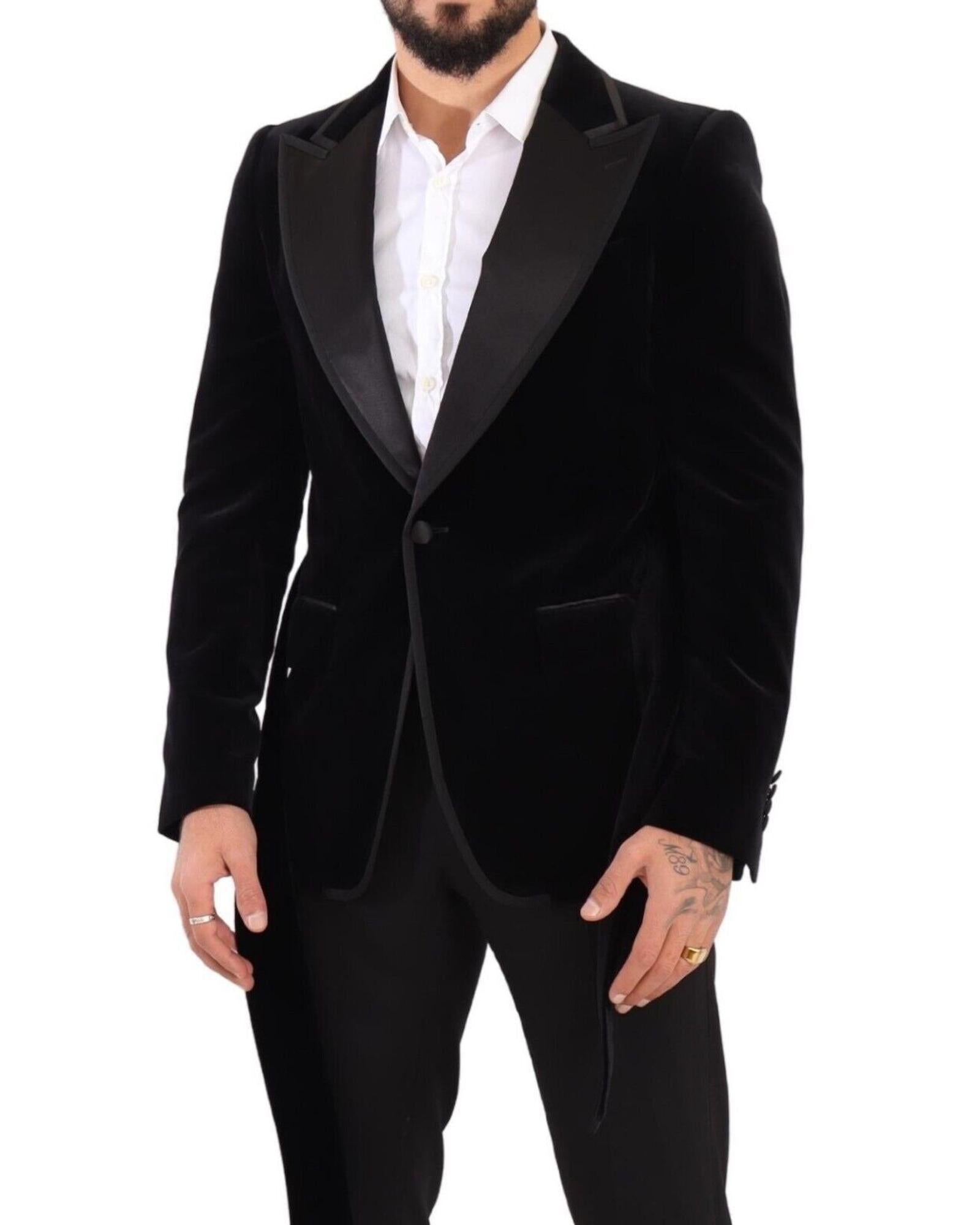 Dolce & Gabbana  Men's Classic Black Velvet Blazer