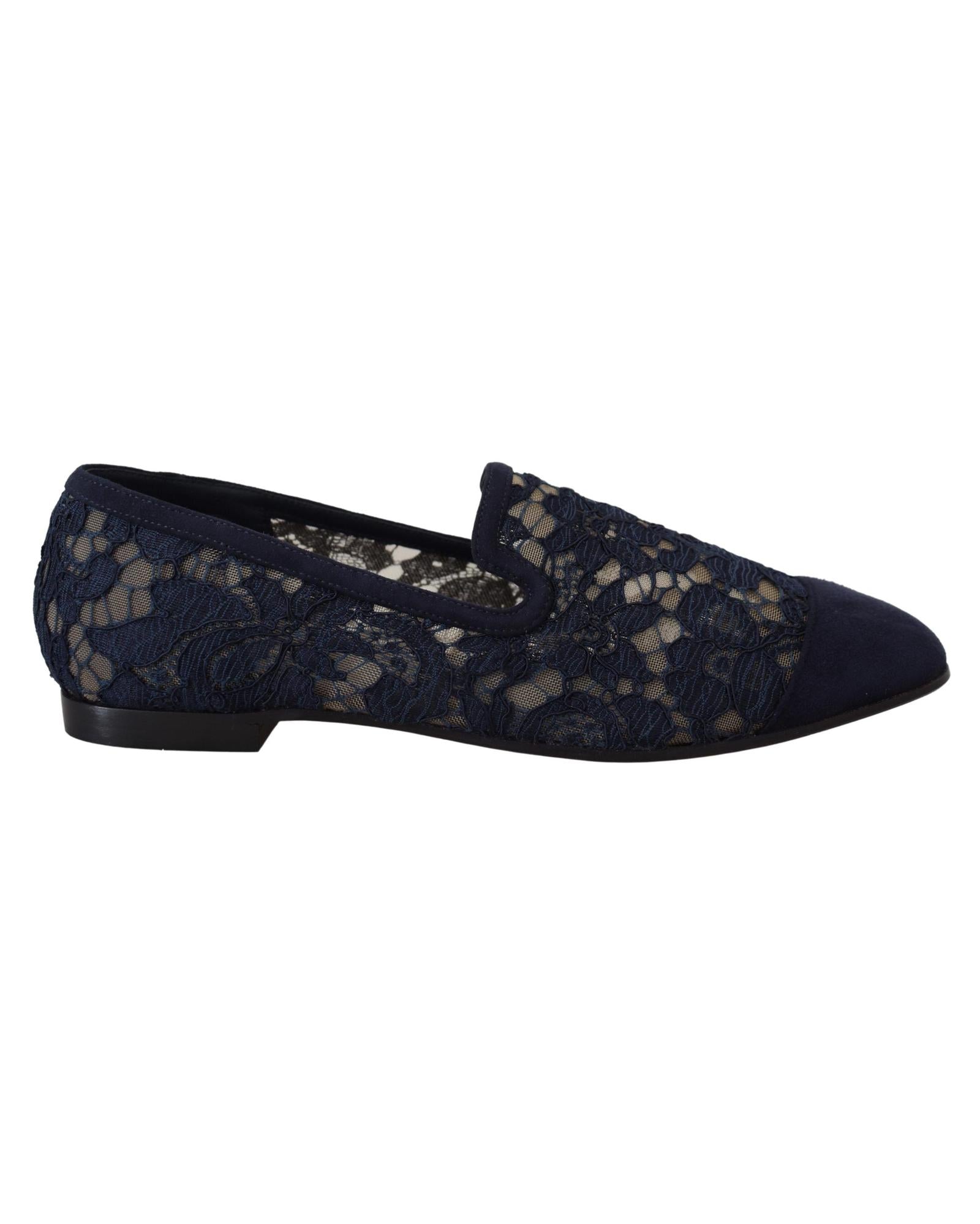 Dolce & Gabbana Floral Lace Slip Ons1