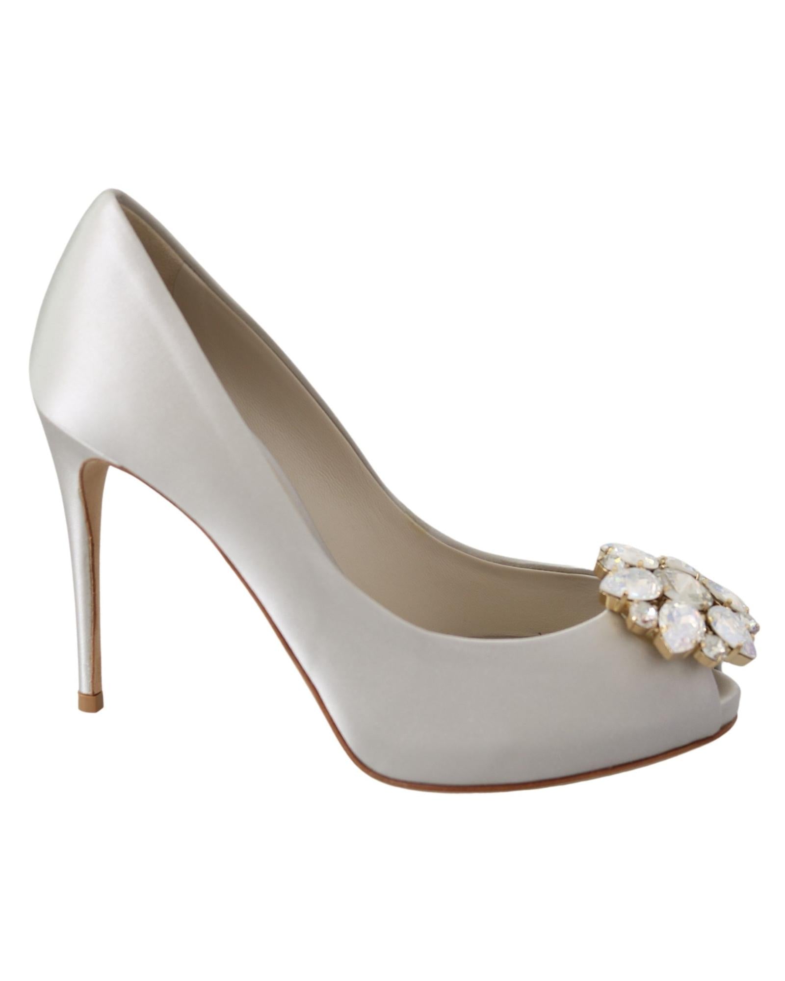 Dolce & Gabbana Gorgeous  Crystals Peep Toe Heels Pumps1