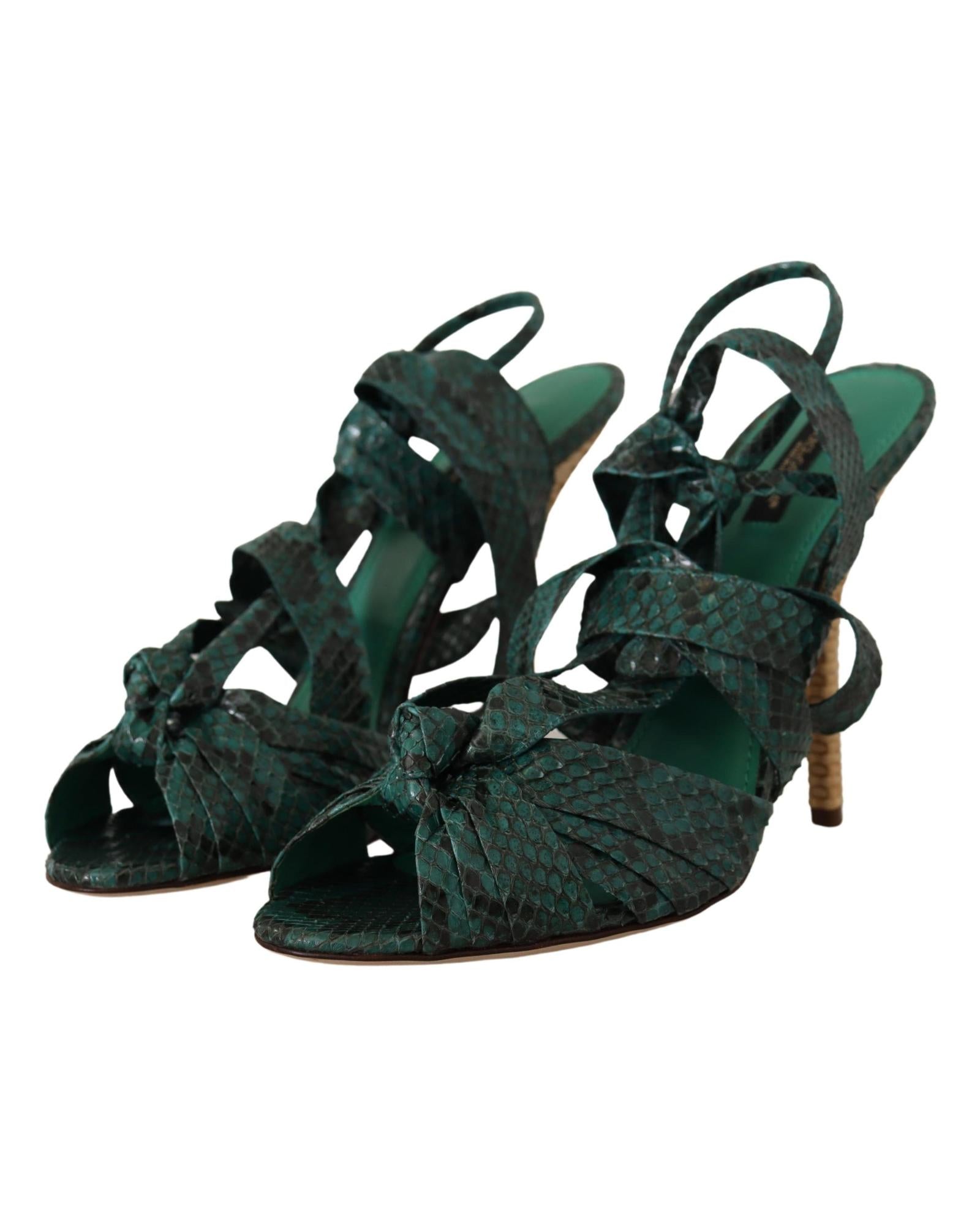 Dolce & Gabbana Exotic  Python Strap Sandals