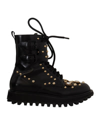 Dolce & Gabbana Crystal Embellished Leather Boots2