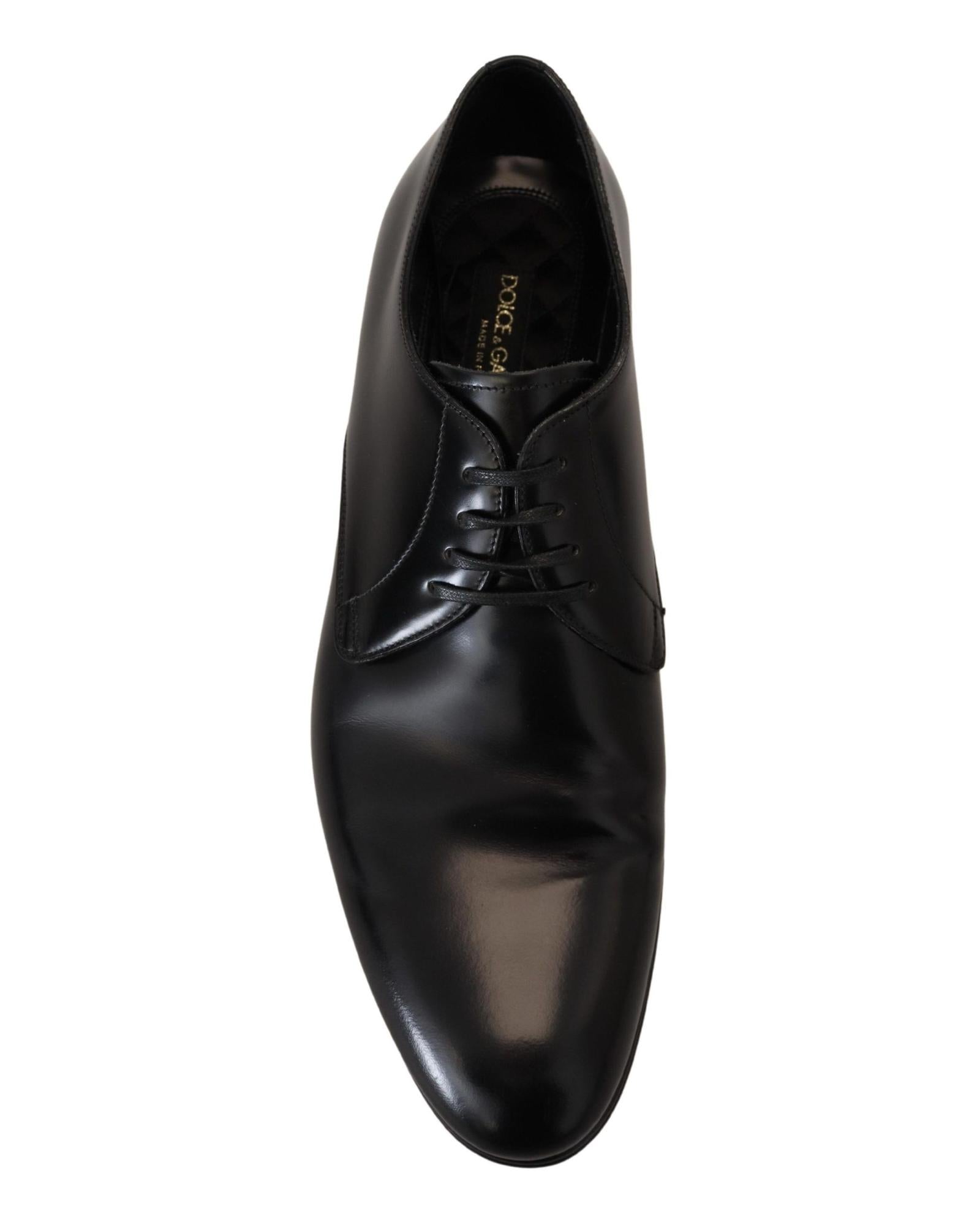 Dolce & Gabbana  Mens Black Leather Oxford Shoes