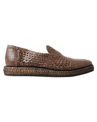 Dolce & Gabbana Woven Leather Slip-On Loafers1