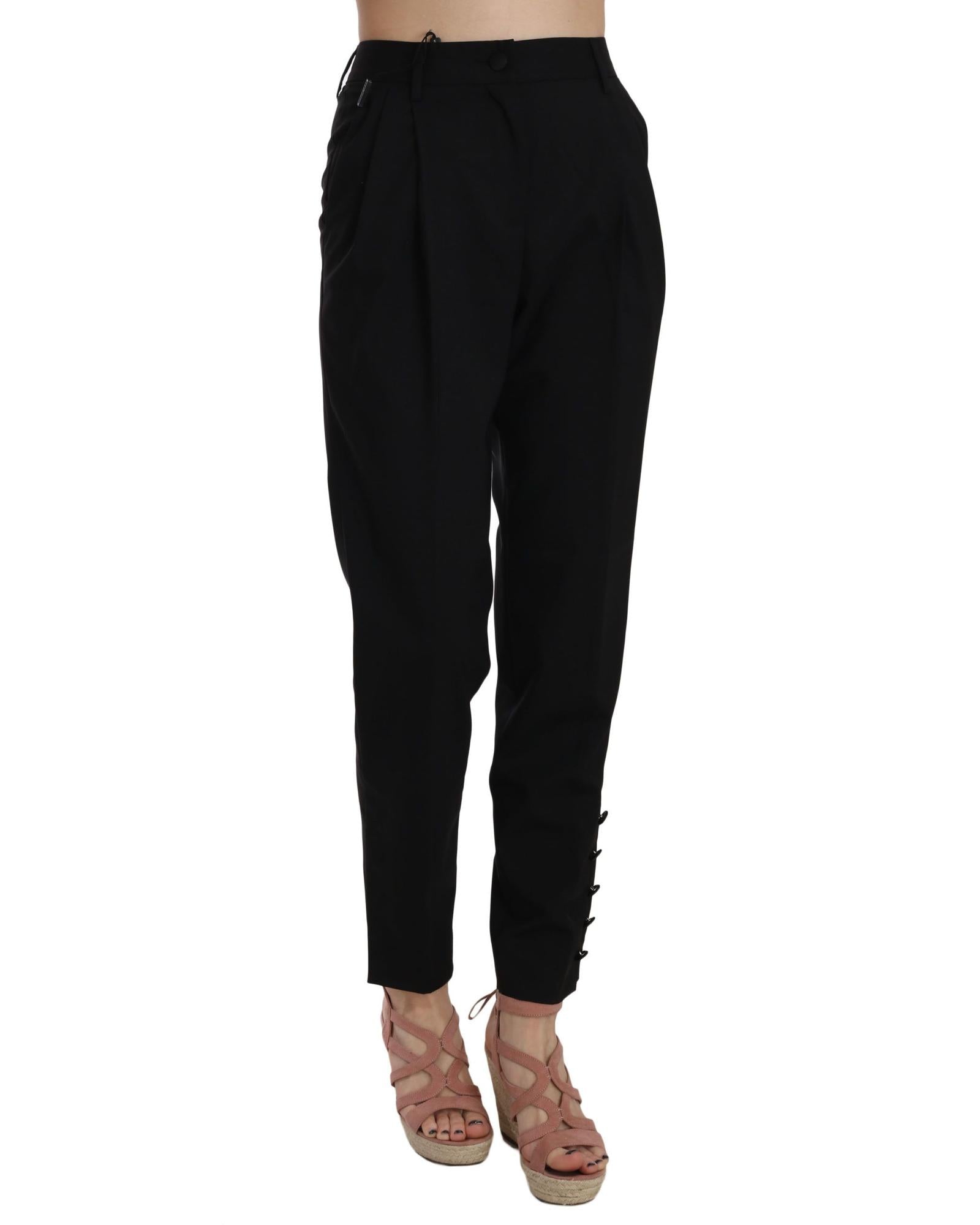 Dolce & Gabbana Button Pleated Tapered Trouser Pants9