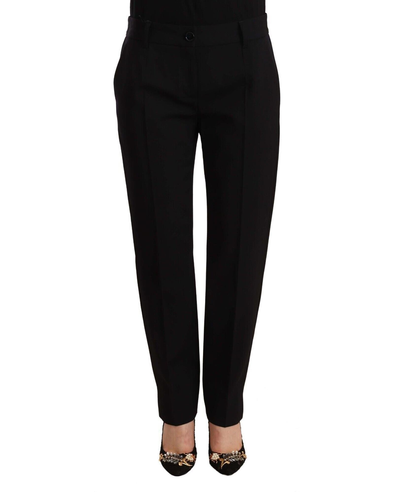 Dolce & Gabbana  Womens Slim Fit Trousers in Black