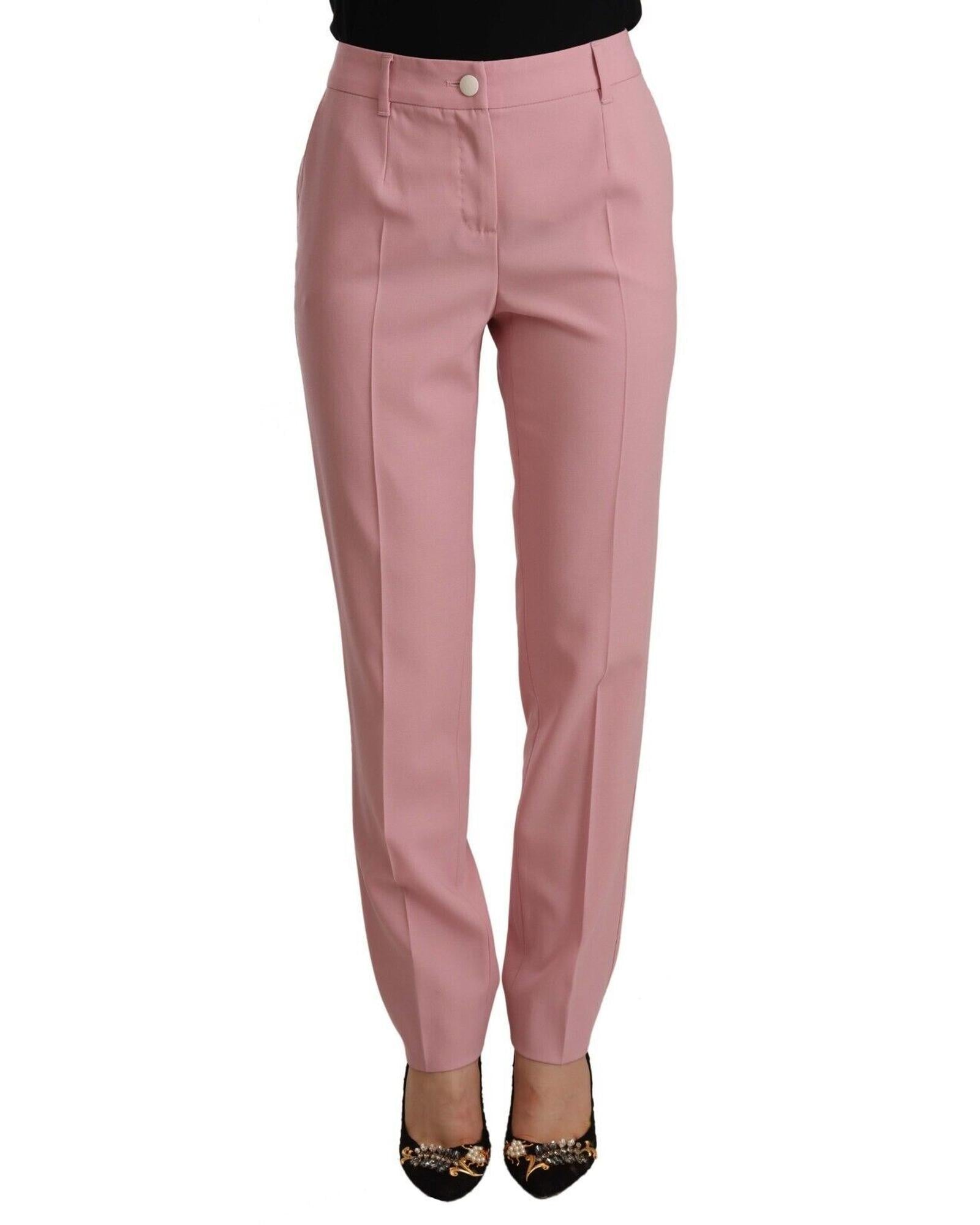 Dolce & Gabbana High Waist Wool Stretch Trouser Pants