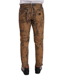 Dolce & Gabbana  Distressed Slim Fit Jeans for Men - Brown11