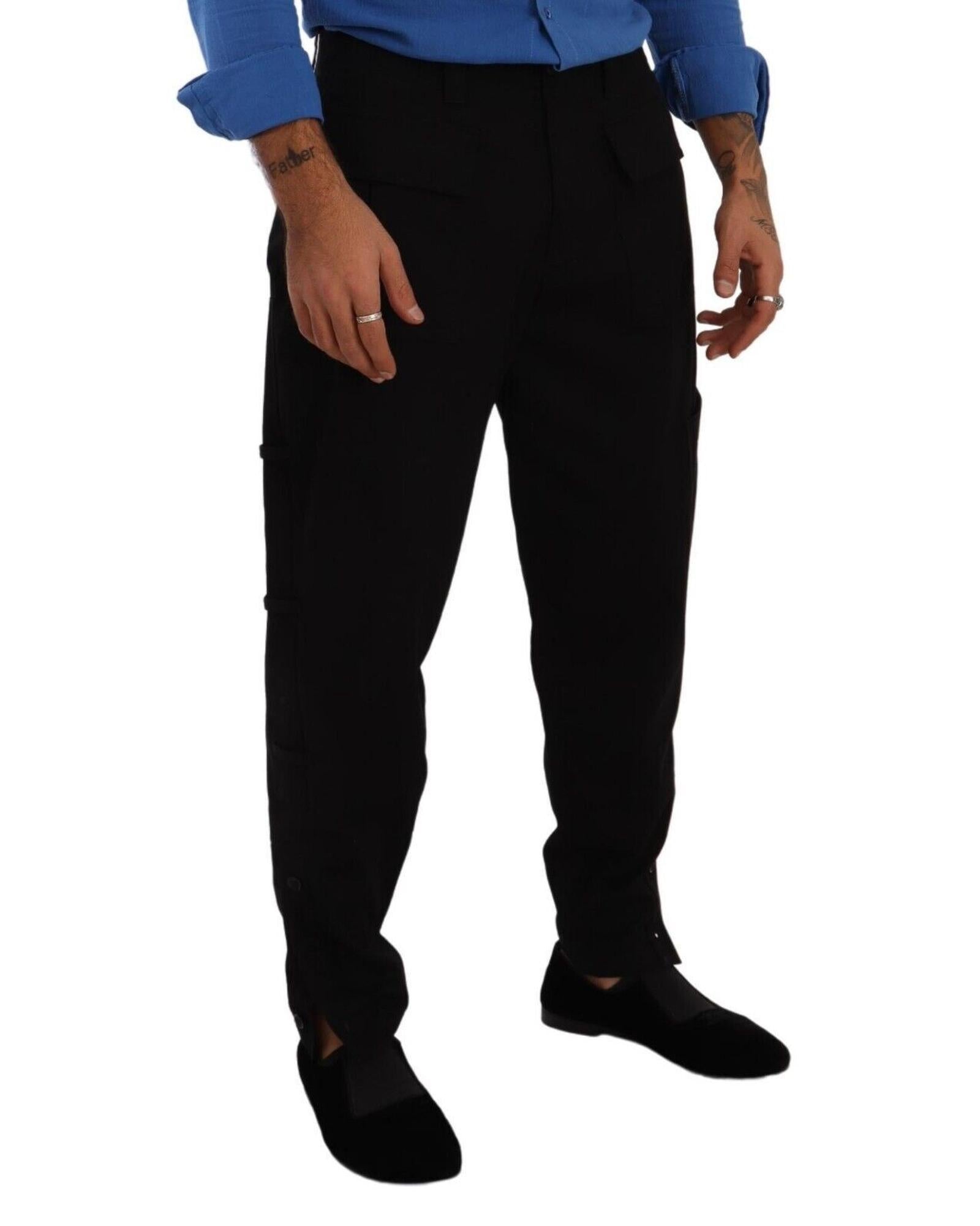 Dolce & Gabbana  Men's Black Cargo Trousers