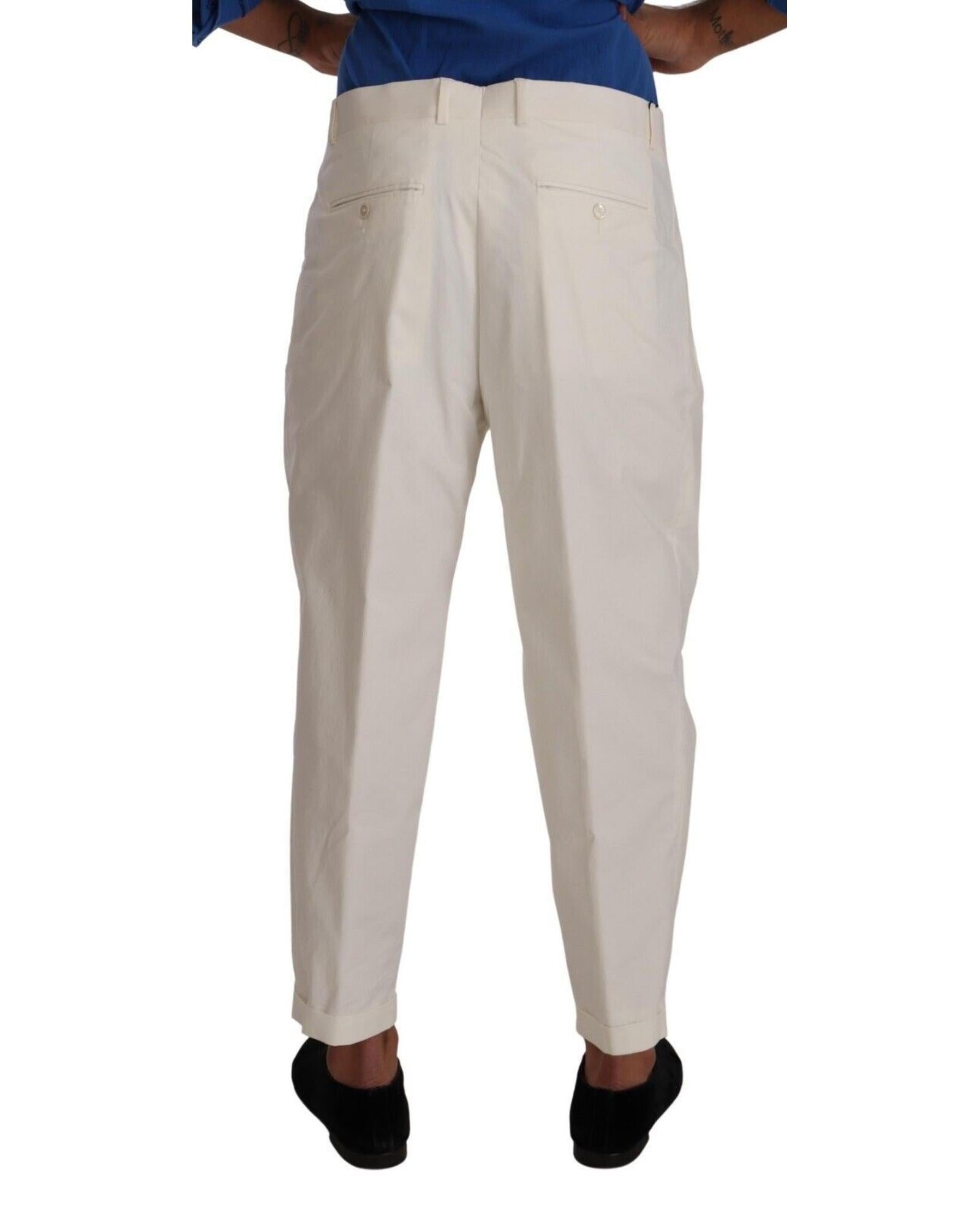 Dolce & Gabbana  Men's Pleated Trousers White