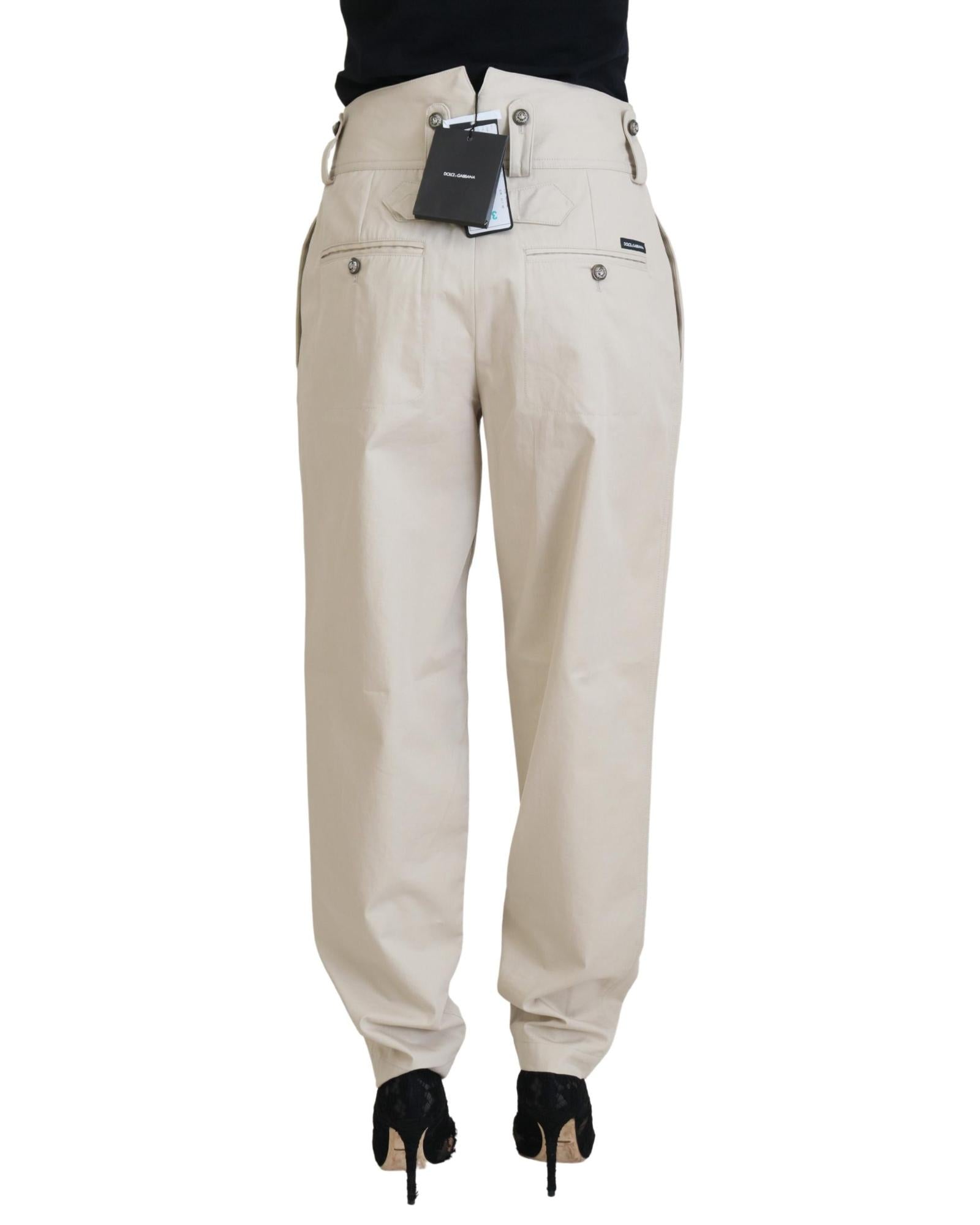 Dolce & Gabbana  Women's Beige Cargo Trousers