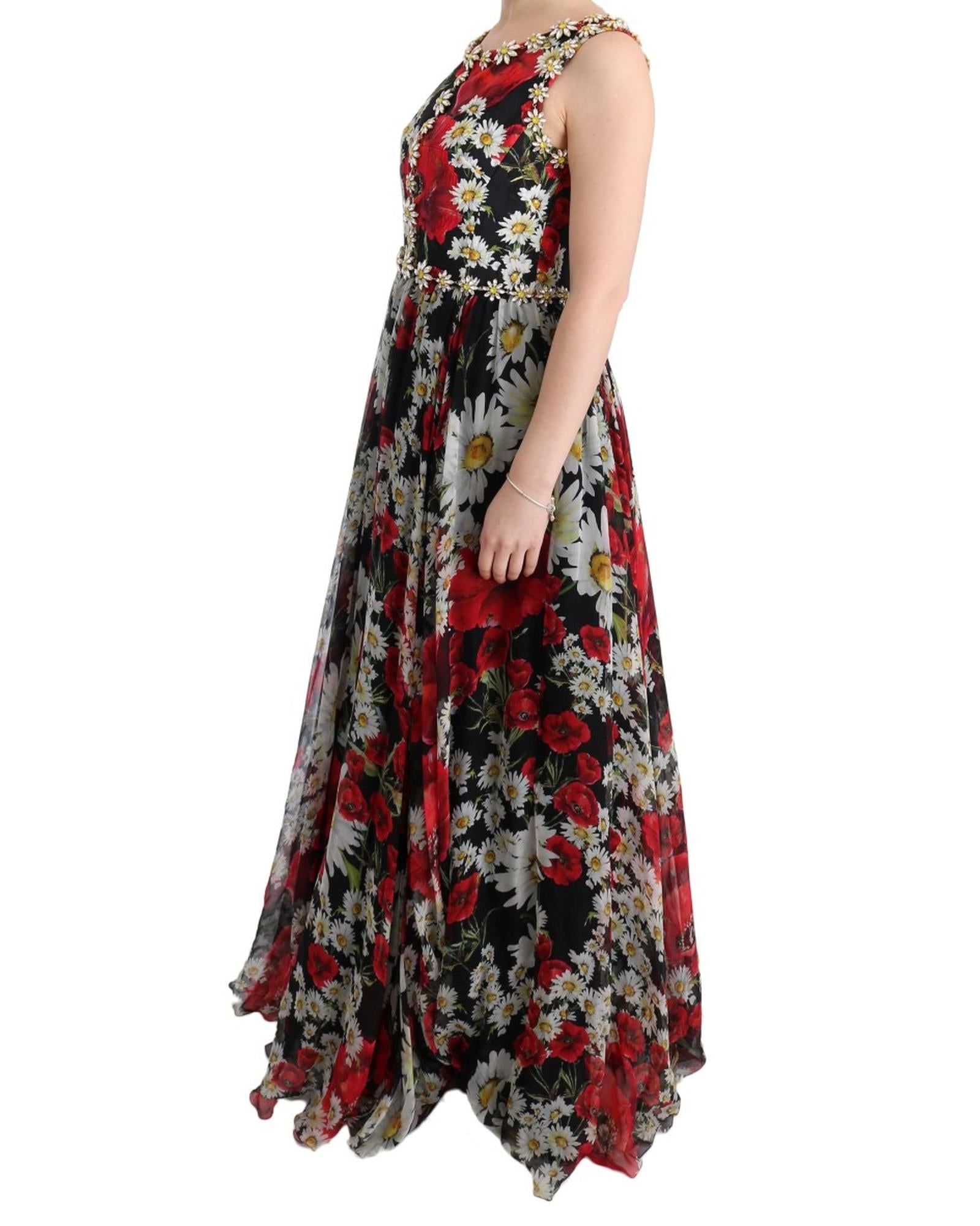 Dolce & Gabbana  Floral Print Silk Dress