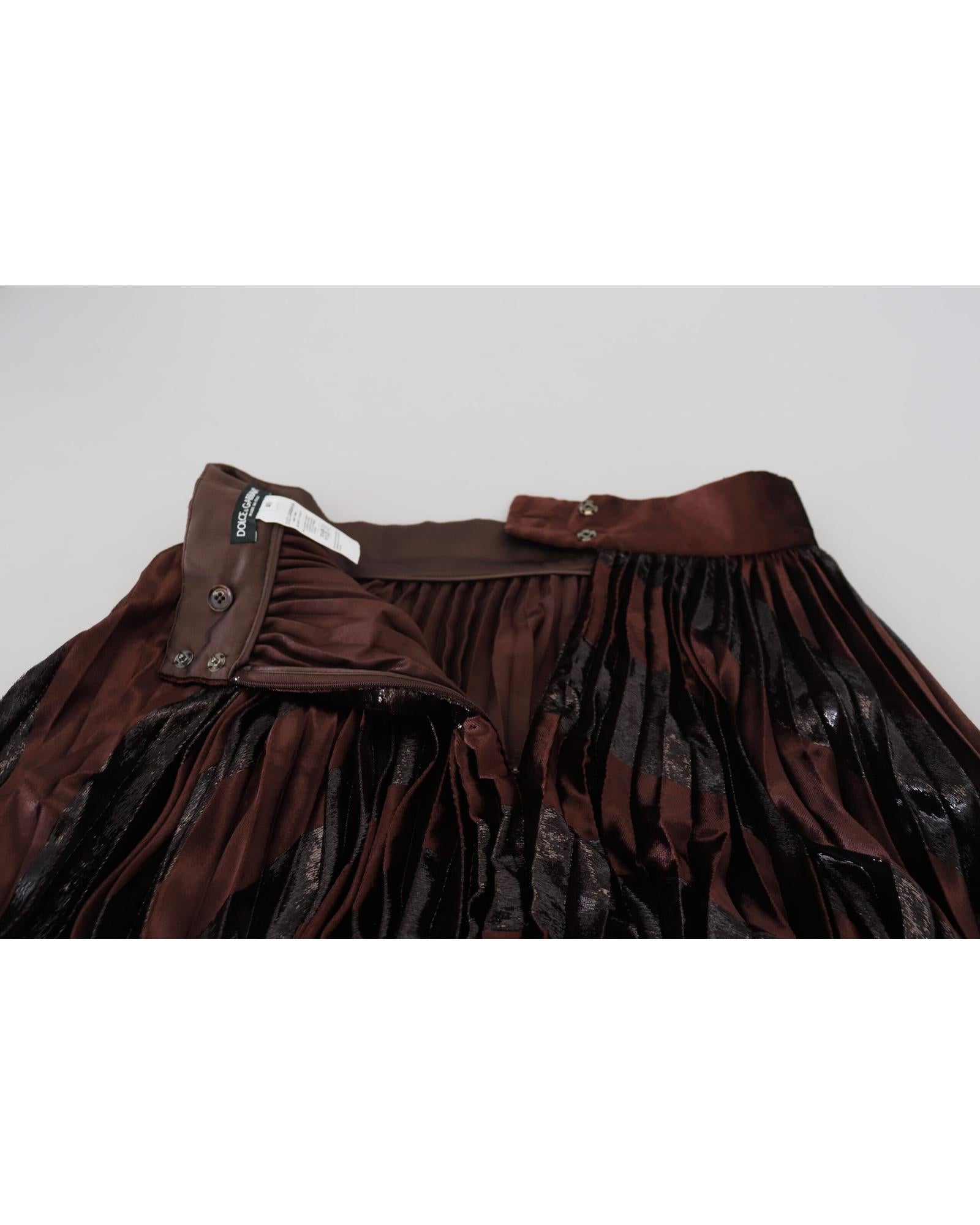 Dolce & Gabbana  Pleated Velvet Skirt