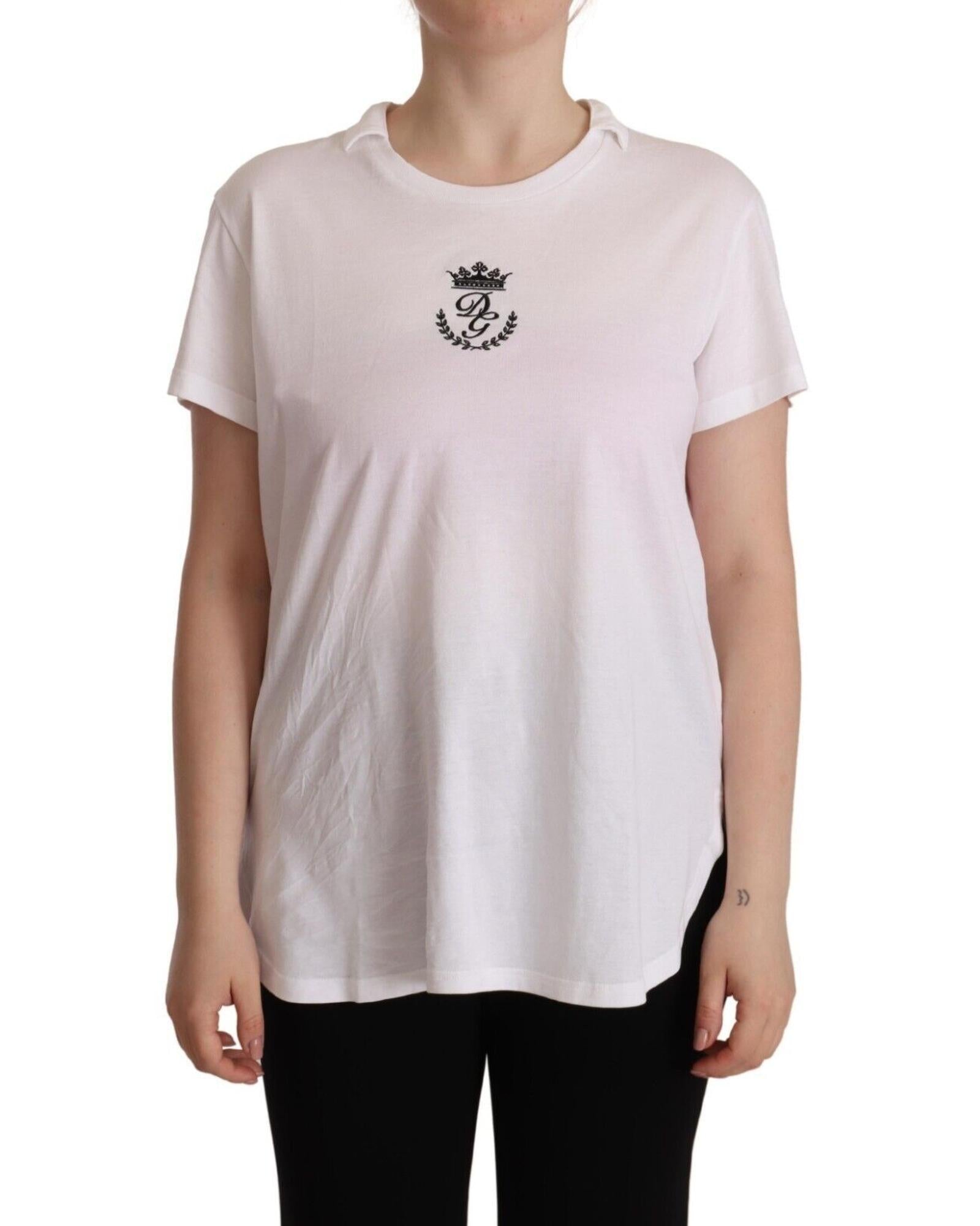 Dolce & Gabbana  Women's Classic TShirt with Embroidered Logo - White