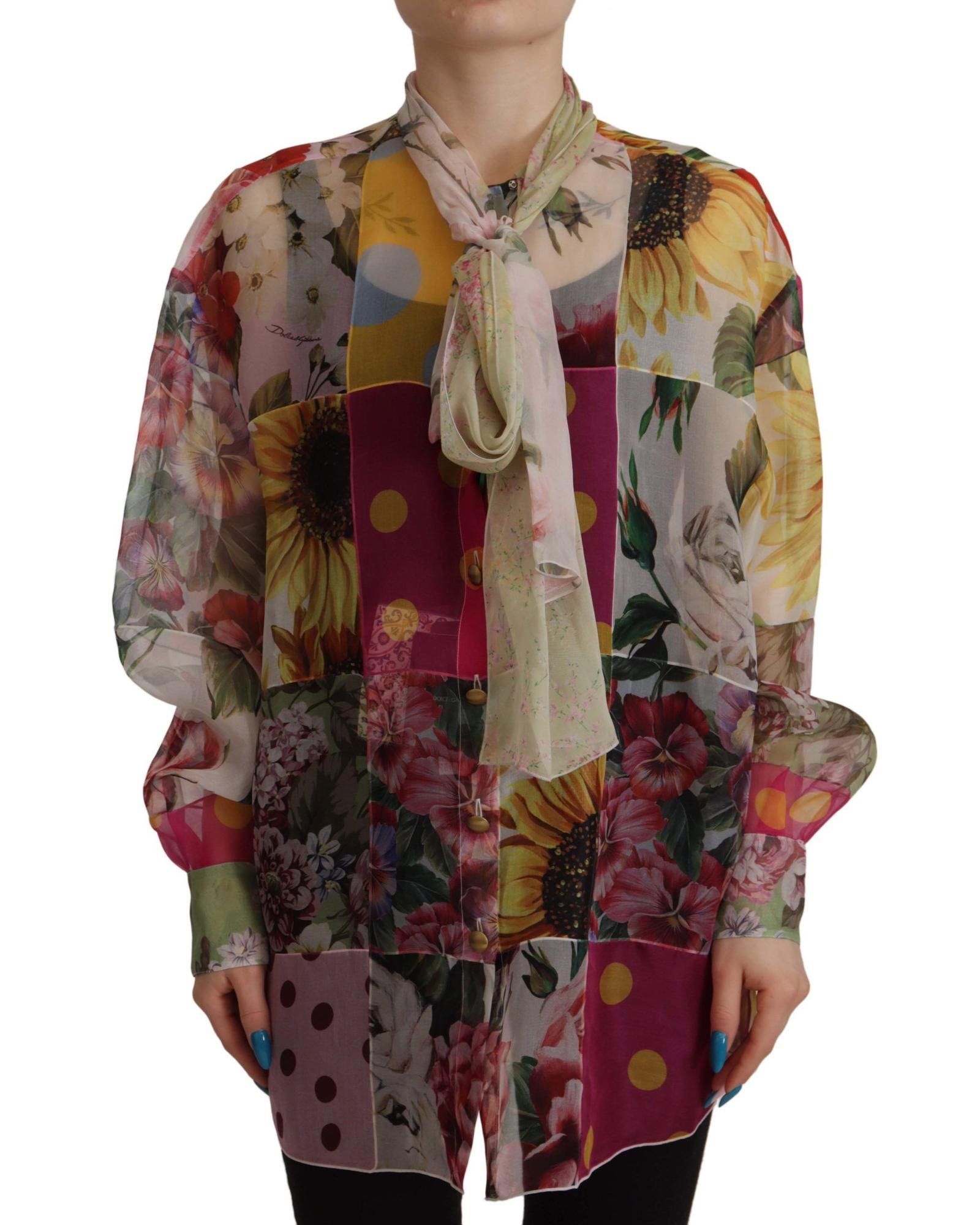 Dolce & Gabbana  Floral Print Silk Shirt for Women