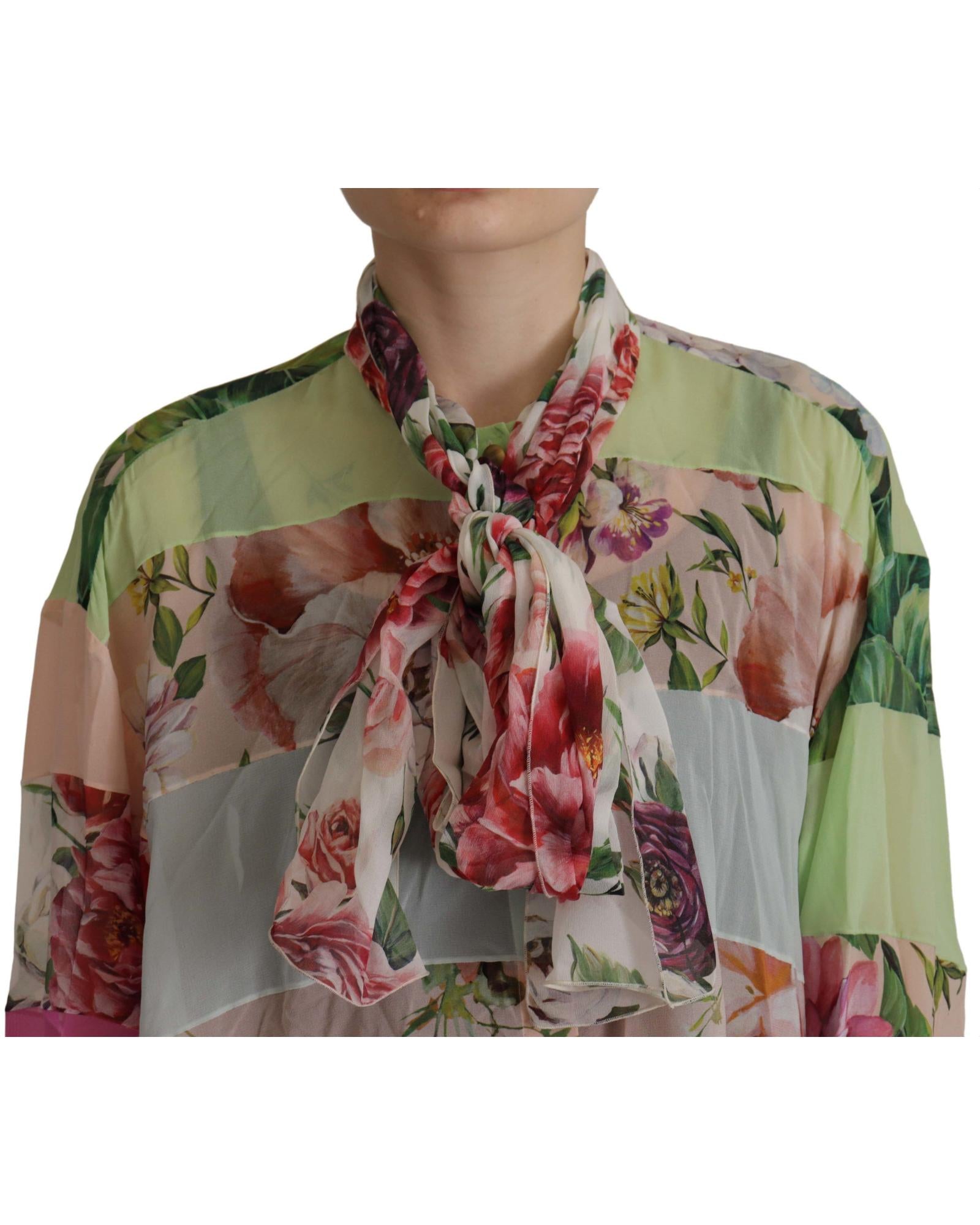 Dolce & Gabbana  Floral Print Silk Shirt for Women