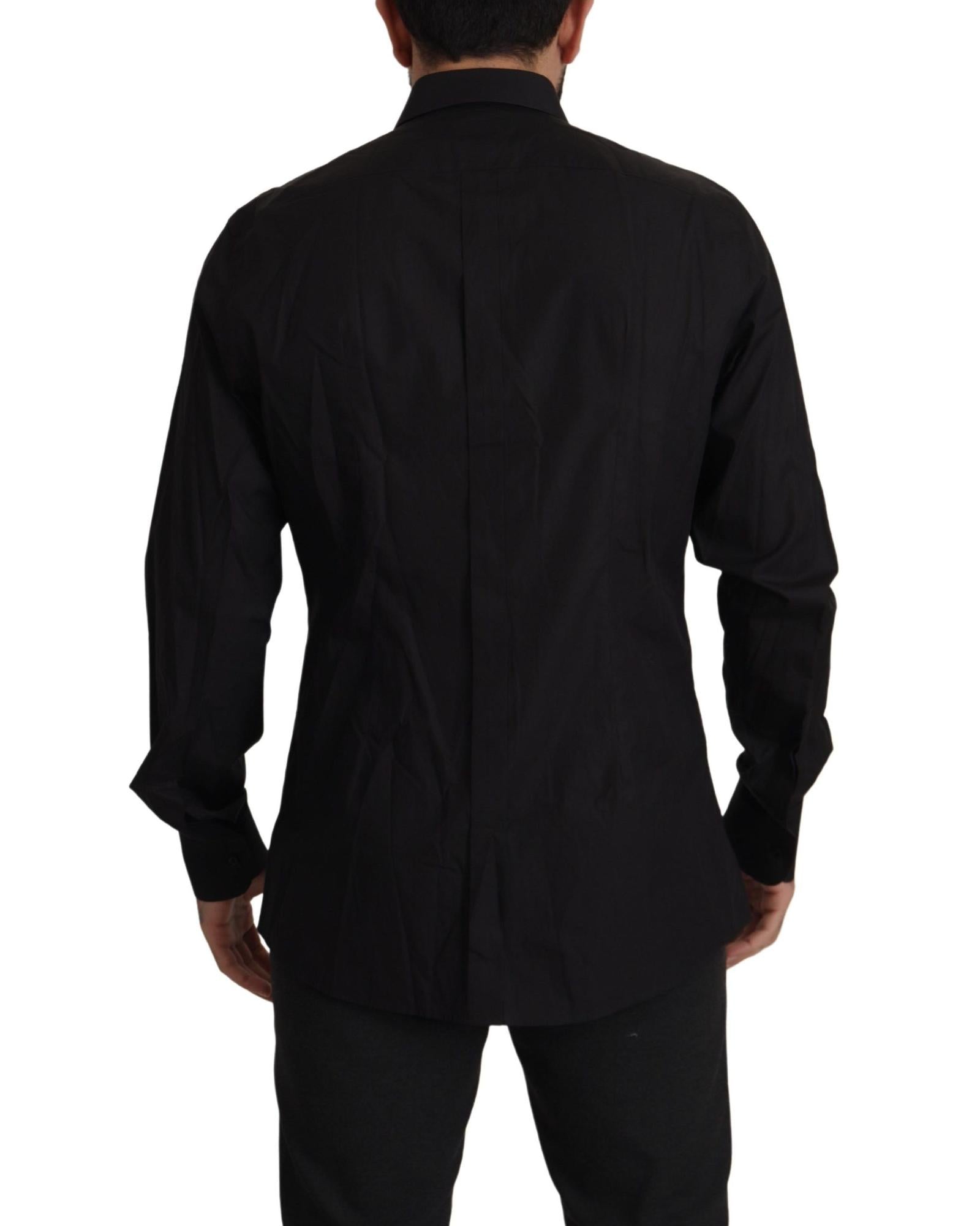 Dolce & Gabbana  Men's Black Classic Dress Shirt