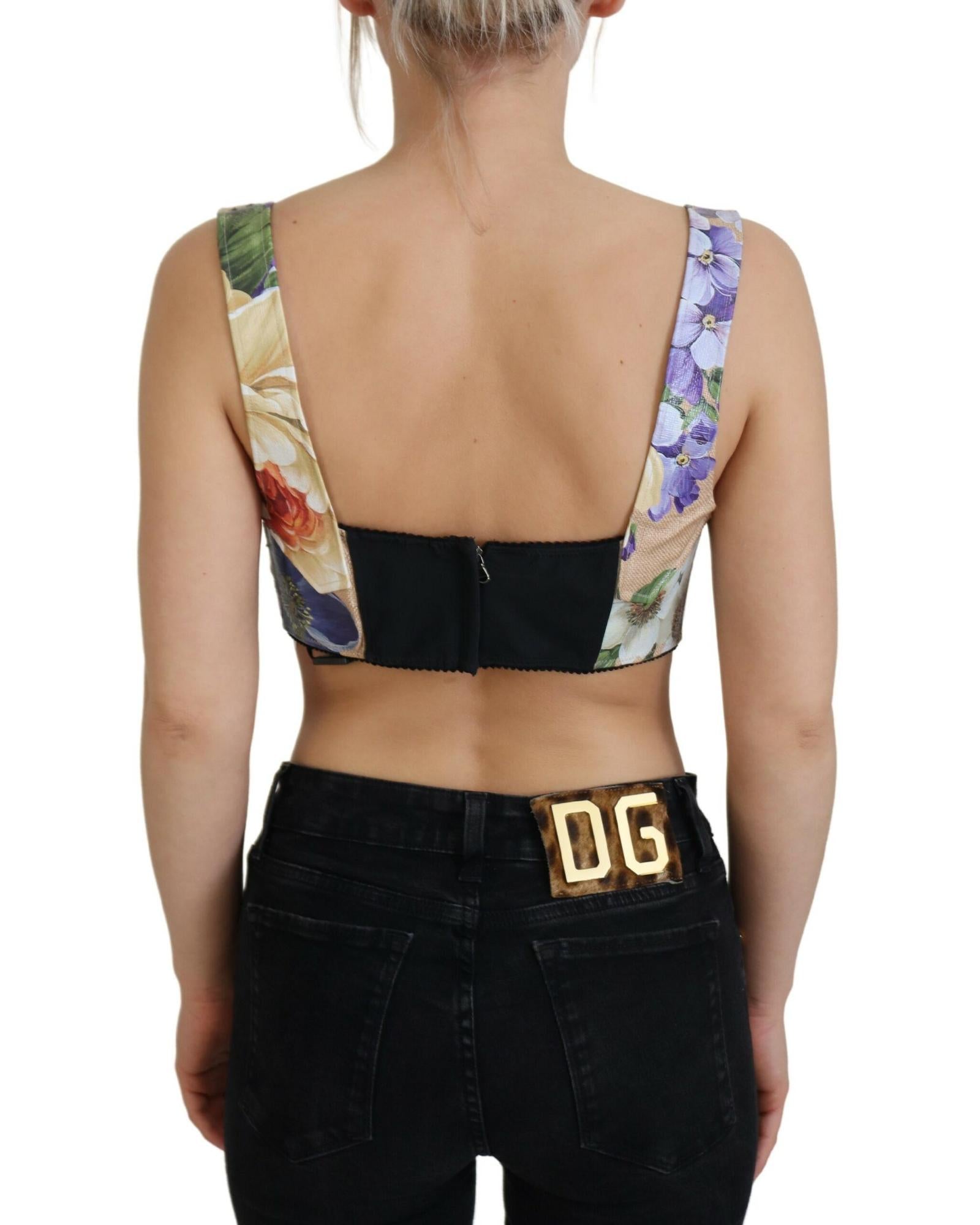 Dolce & Gabbana  Floral Print Bustier Top