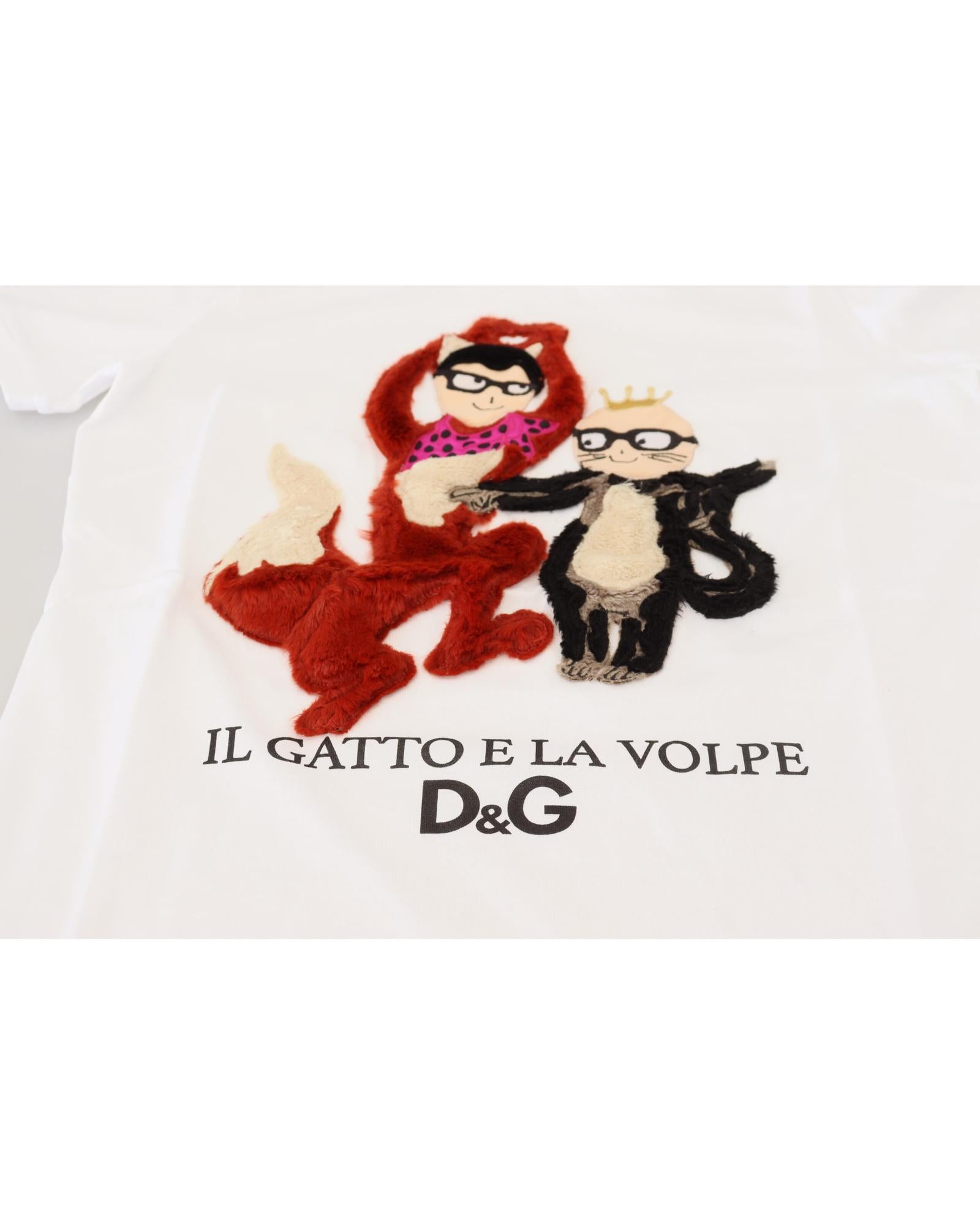 Dolce & Gabbana  Il Gatto E La Volpe Embroidered T-Shirt19