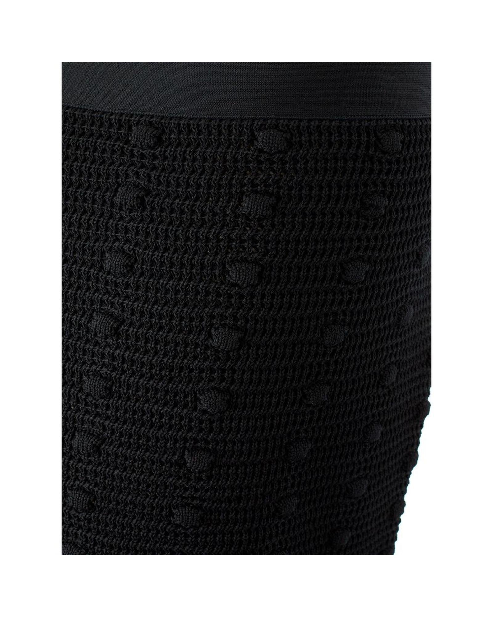 Bottega Veneta  Intrecciato Fringed Knit Skirt - Black