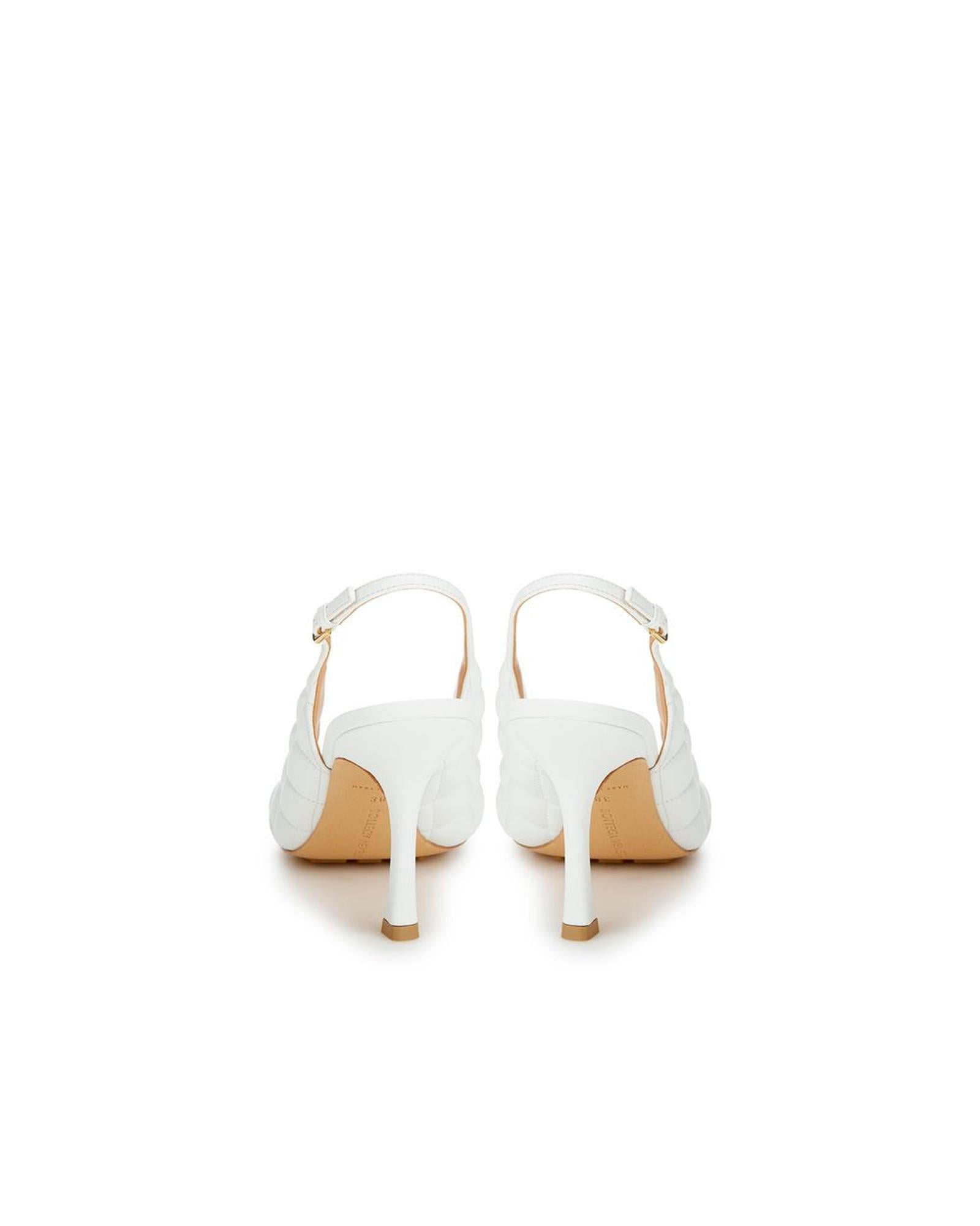 Bottega Veneta  Padded Slingback Pumps in White