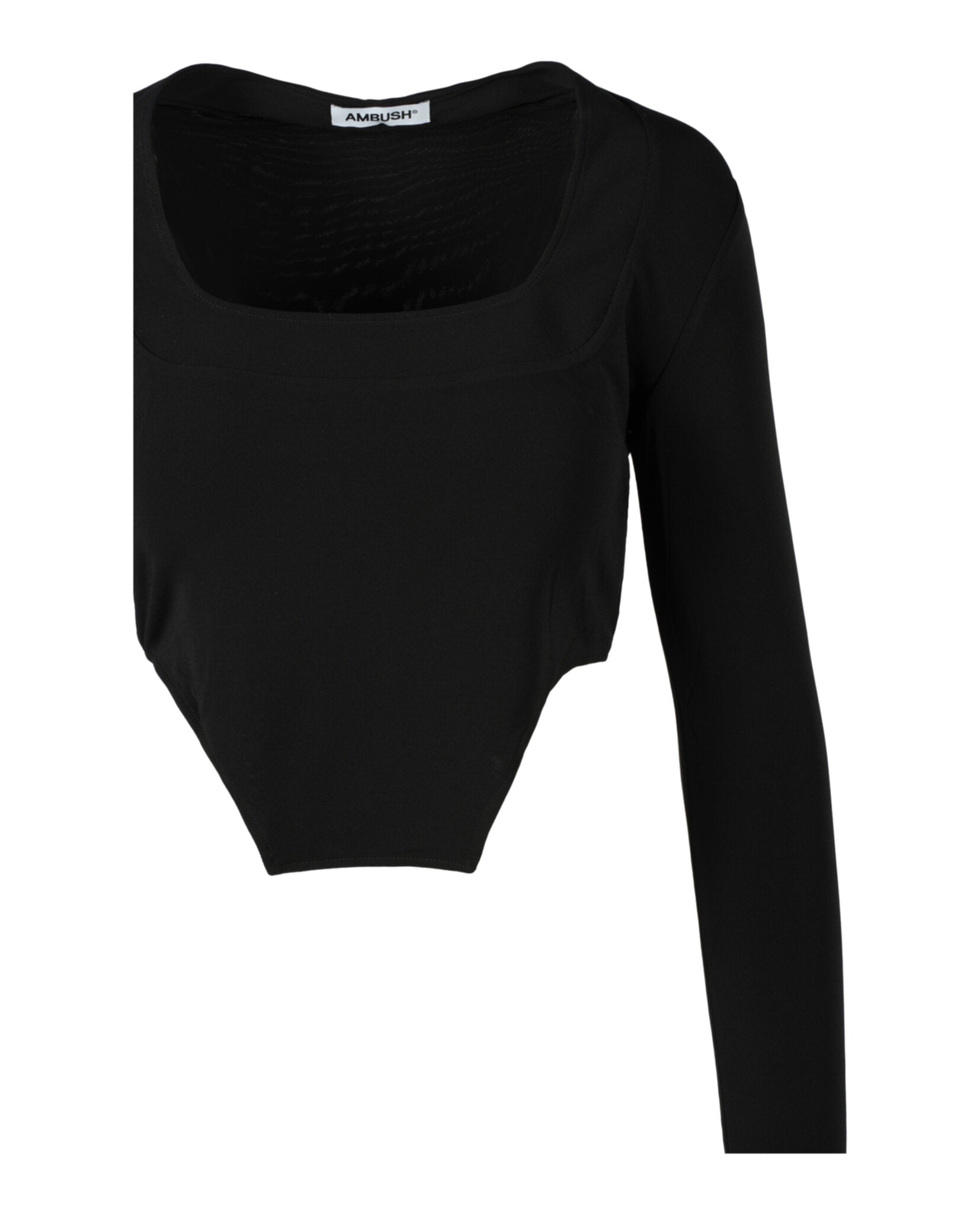 AMBUSH Womens Square Neck Fitted Crop Top