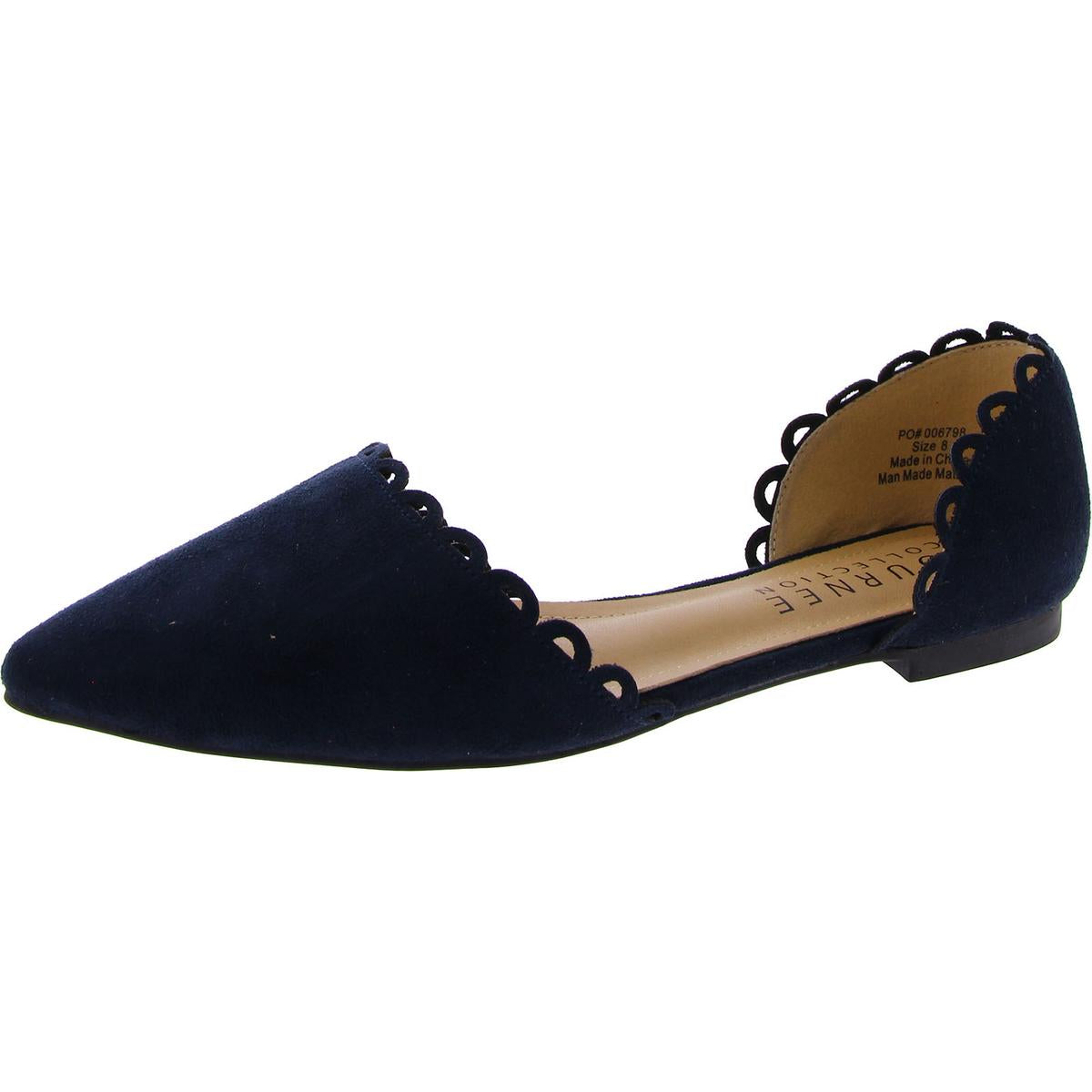 Womens Faux Suede Preforated D'Orsay