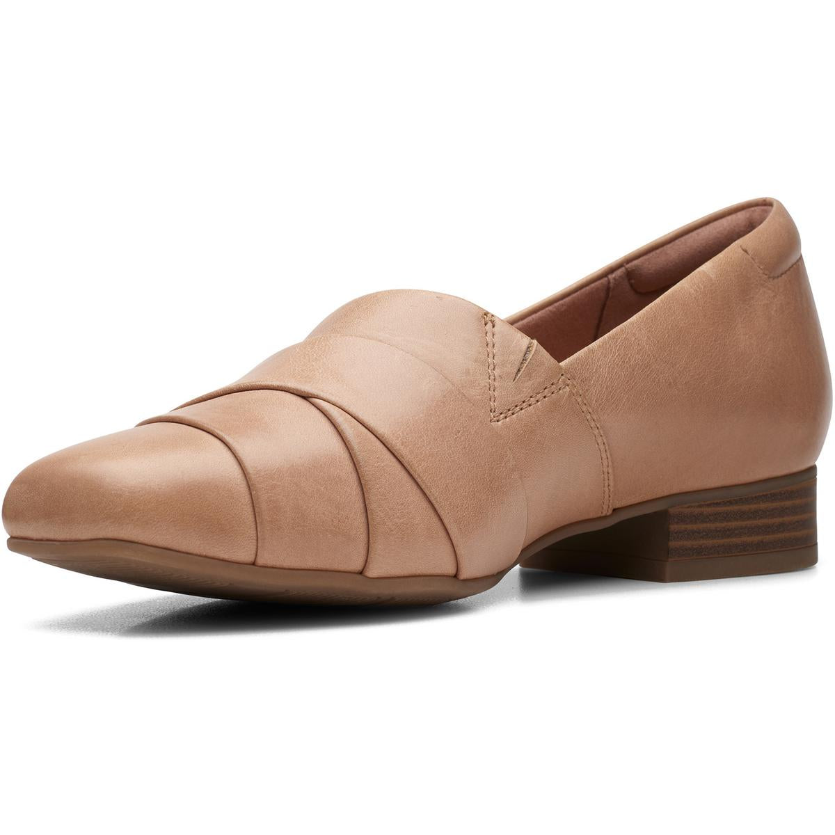 Tilmont Clara Womens Leather Block Heel Loafers