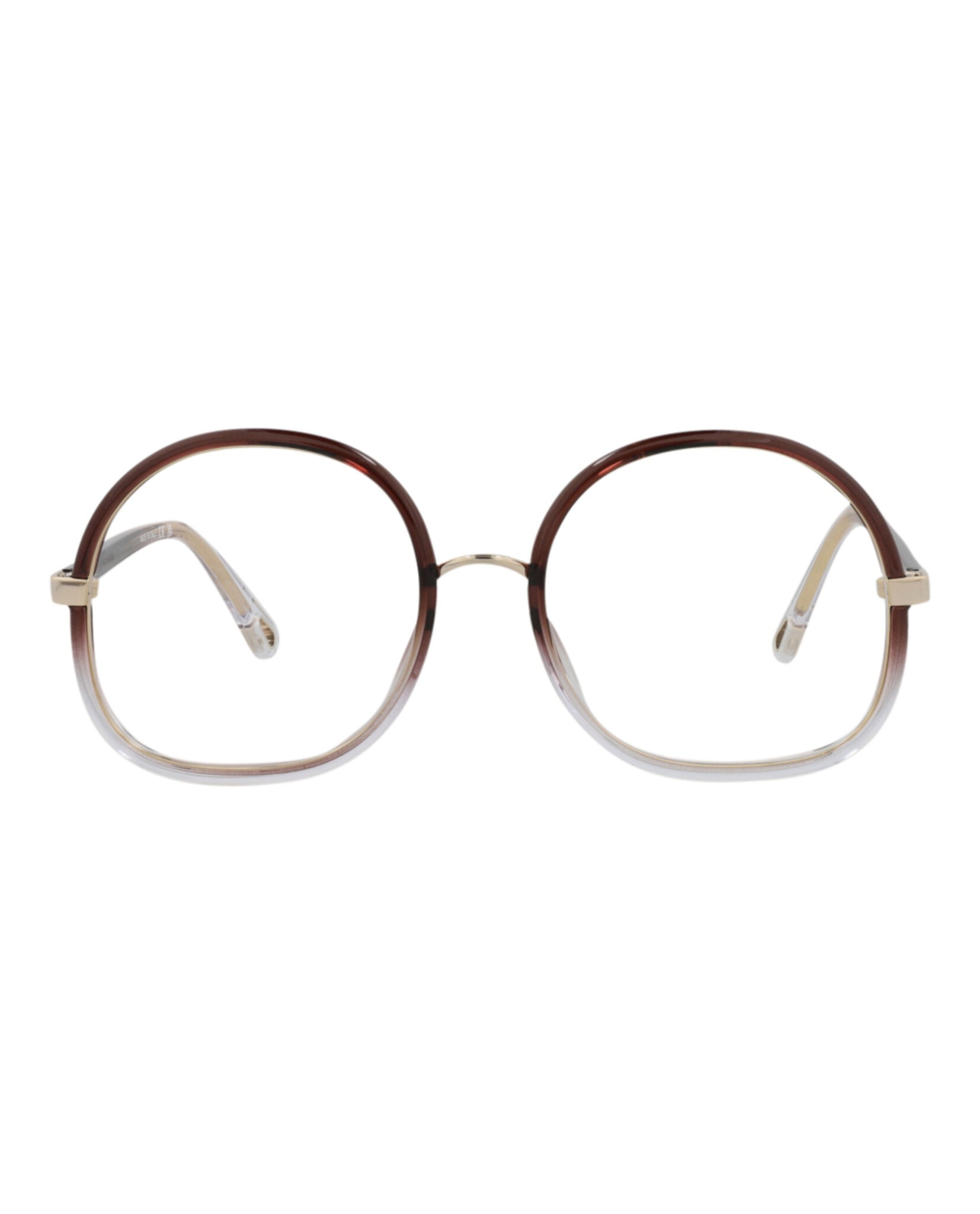 Chloé Womens Round/Oval Brown Brown Transparent Fashion Designer Eyewear