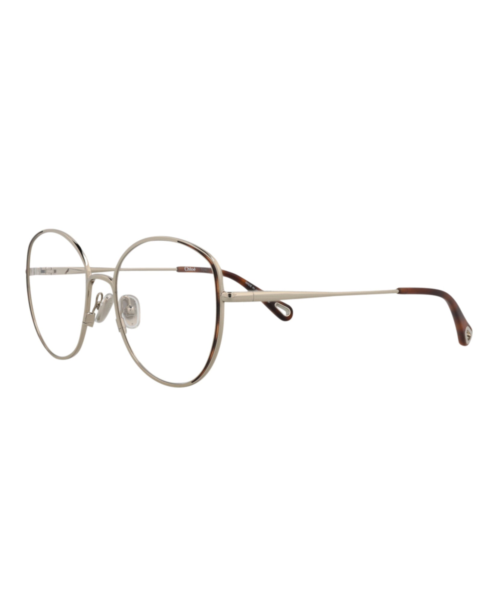 Chloé Womens Round/Oval Silver Silver Transparent Fashion Designer Eyewear