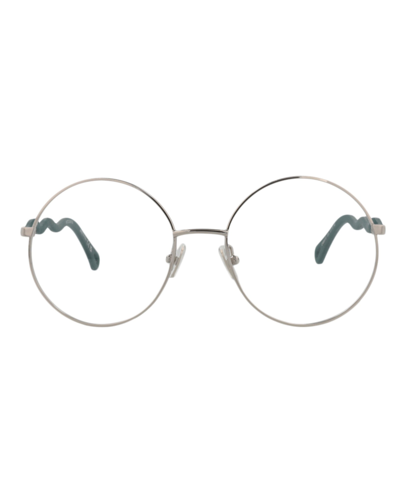 Chloé Womens Round/Oval Silver Green Transparent Fashion Designer Eyewear