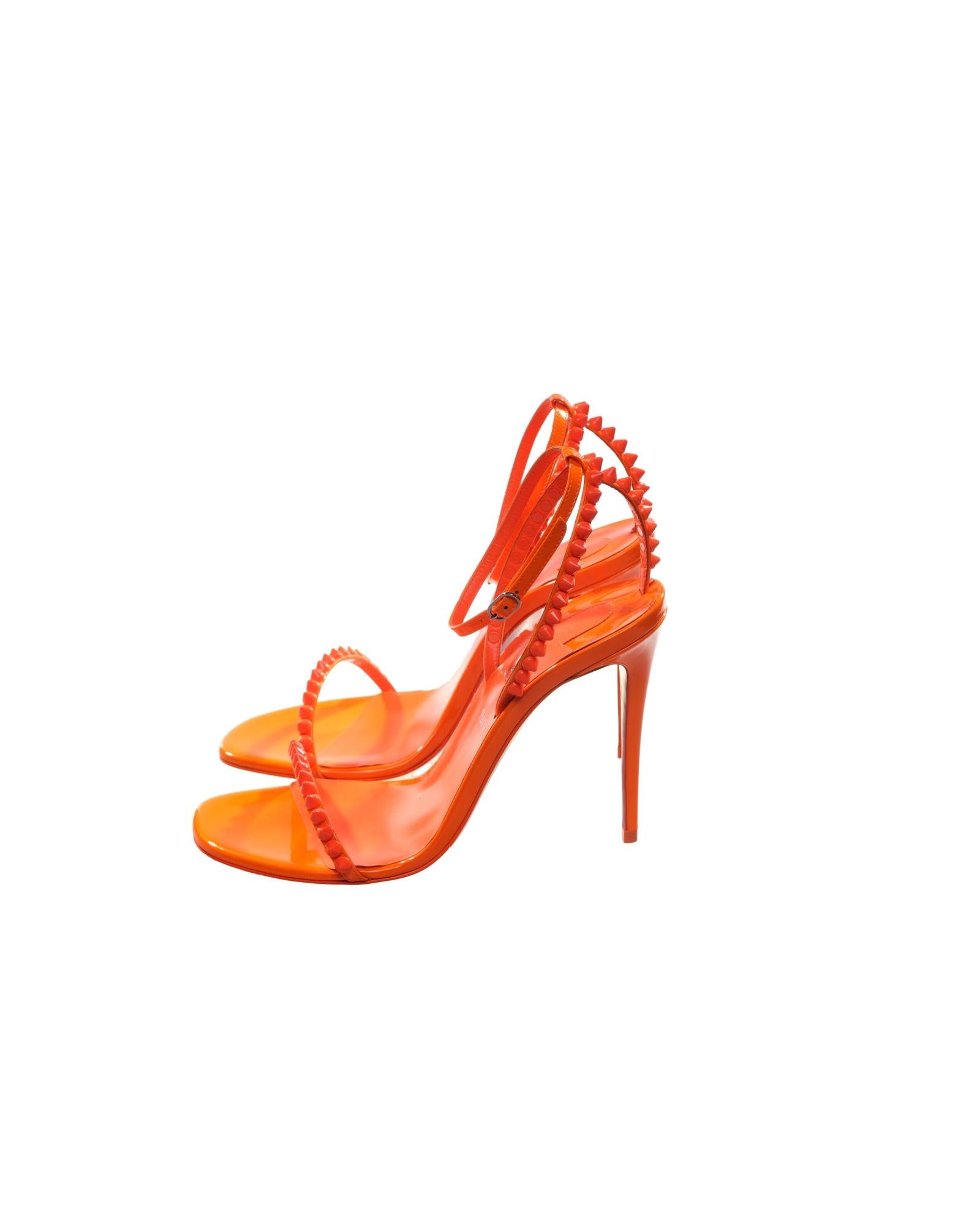 Christian Louboutin  So Kate 120 Orange Leather Heels3