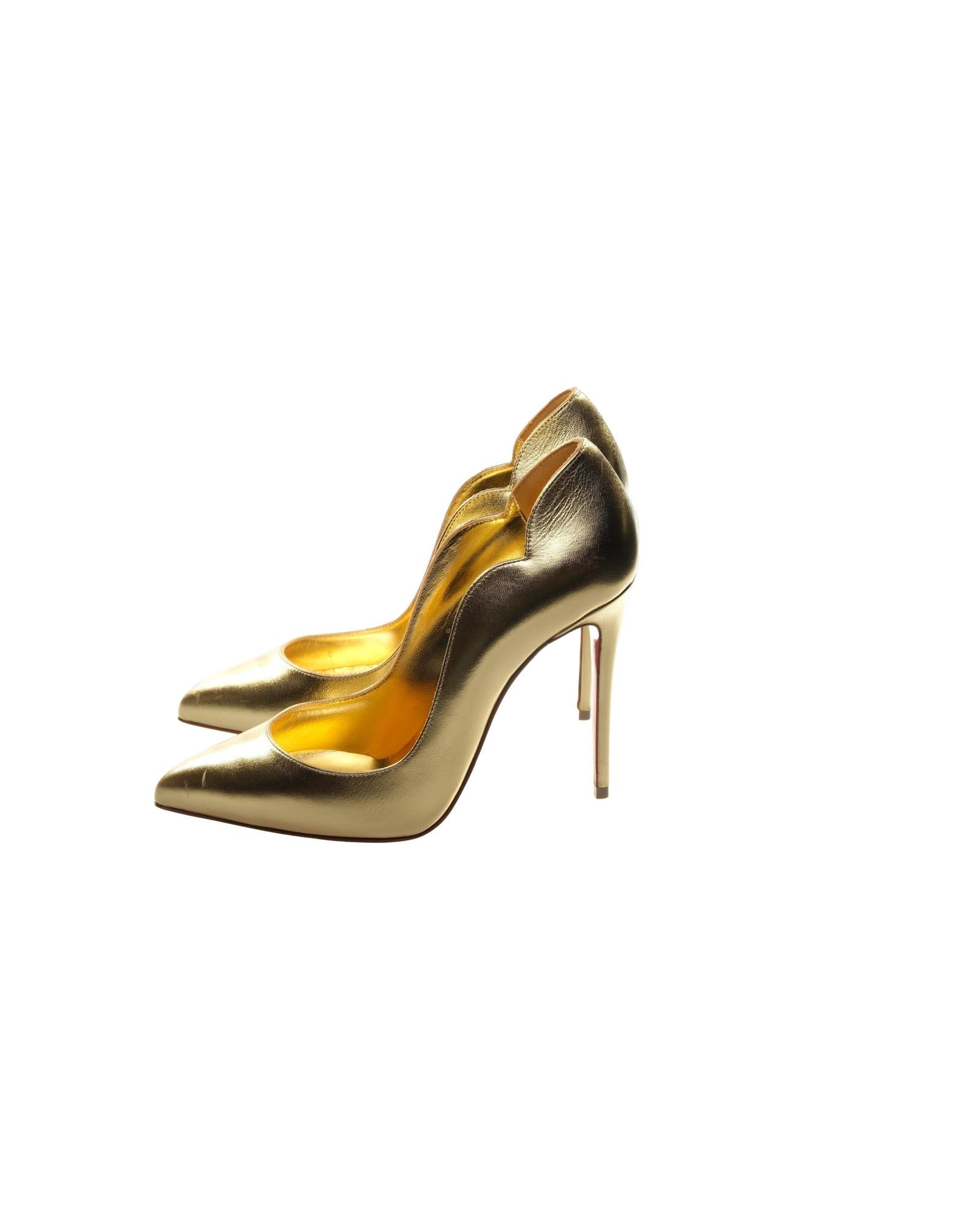 Christian Louboutin  Pigalle Follies Gold Pumps3