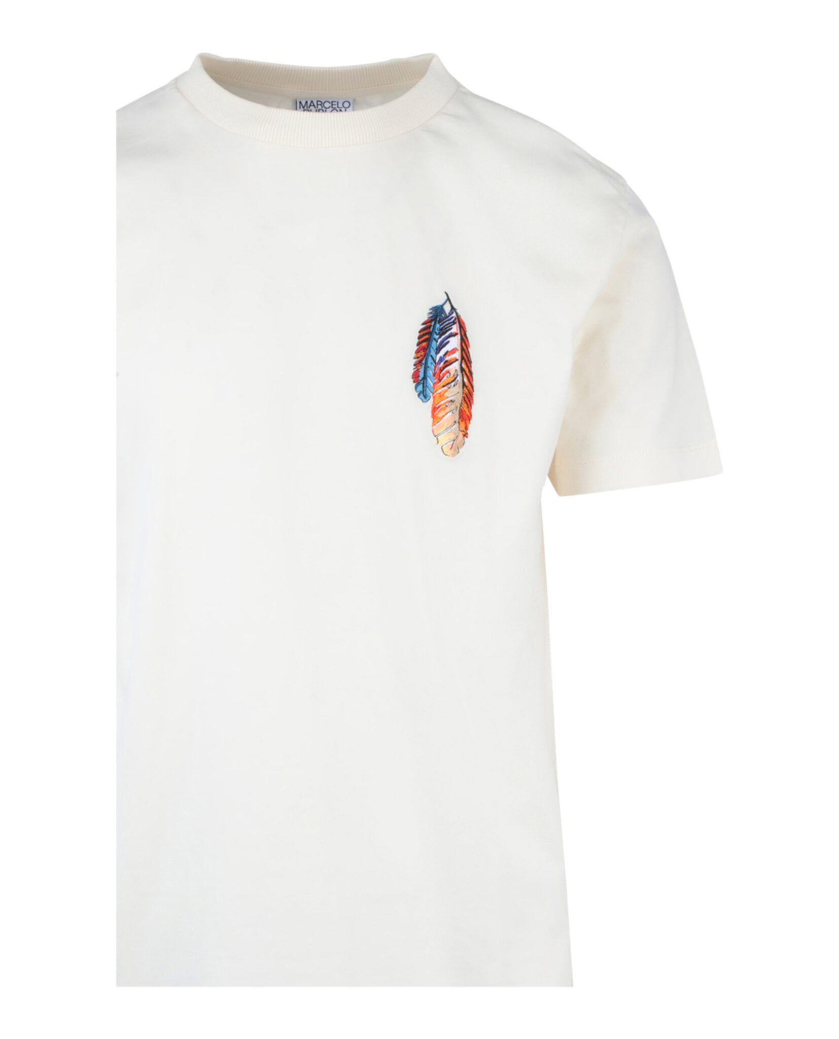 Marcelo Burlon Mens Feathers Crewneck T-Shirt