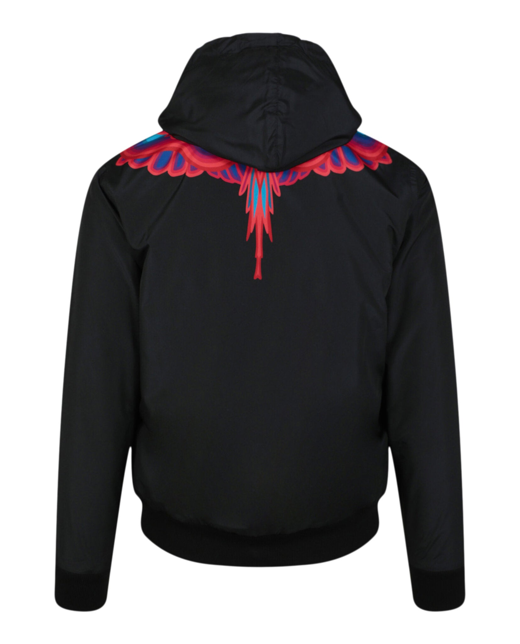 Marcelo Burlon Mens Curved Wings-Print Hoodie