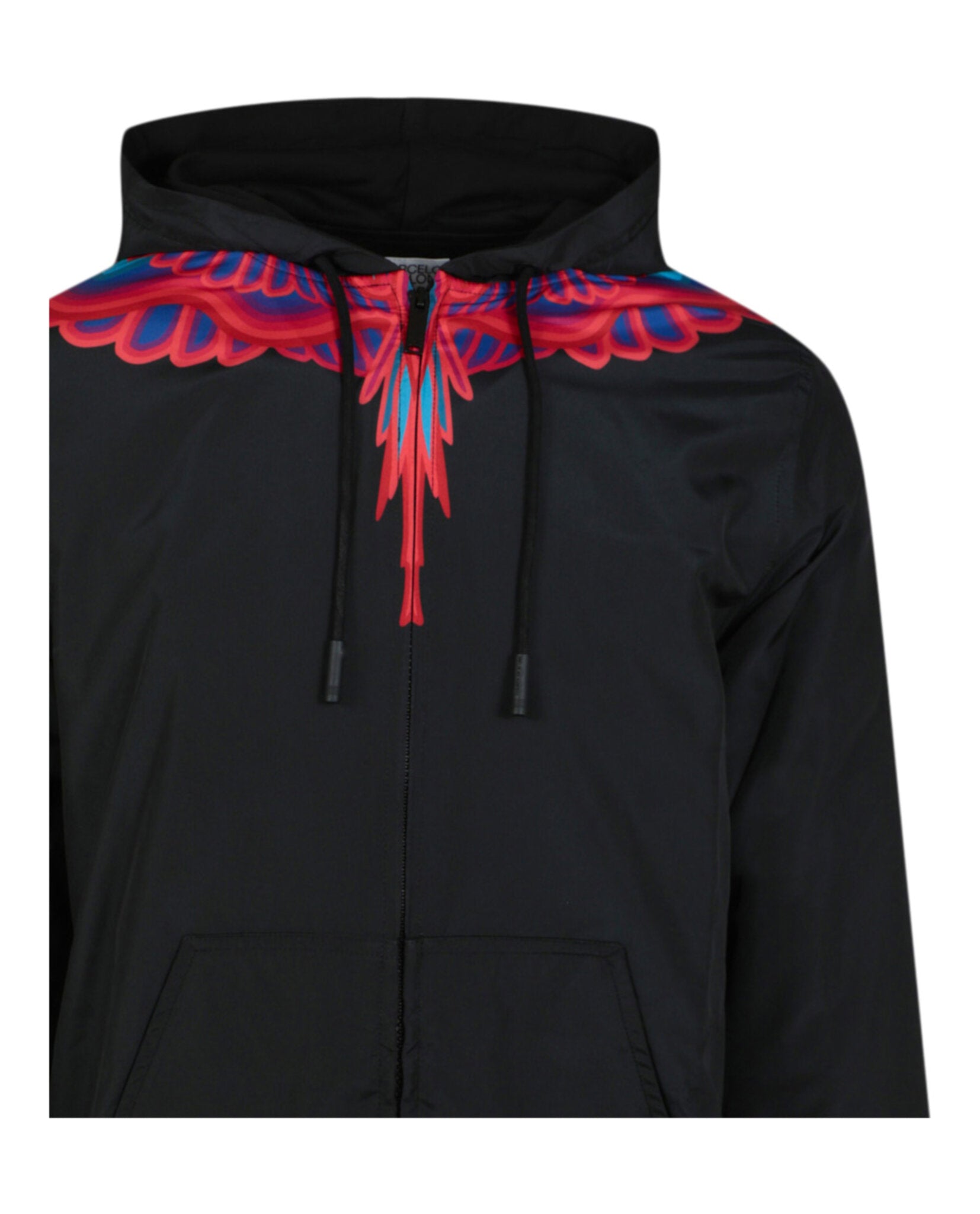 Marcelo Burlon Mens Curved Wings-Print Hoodie