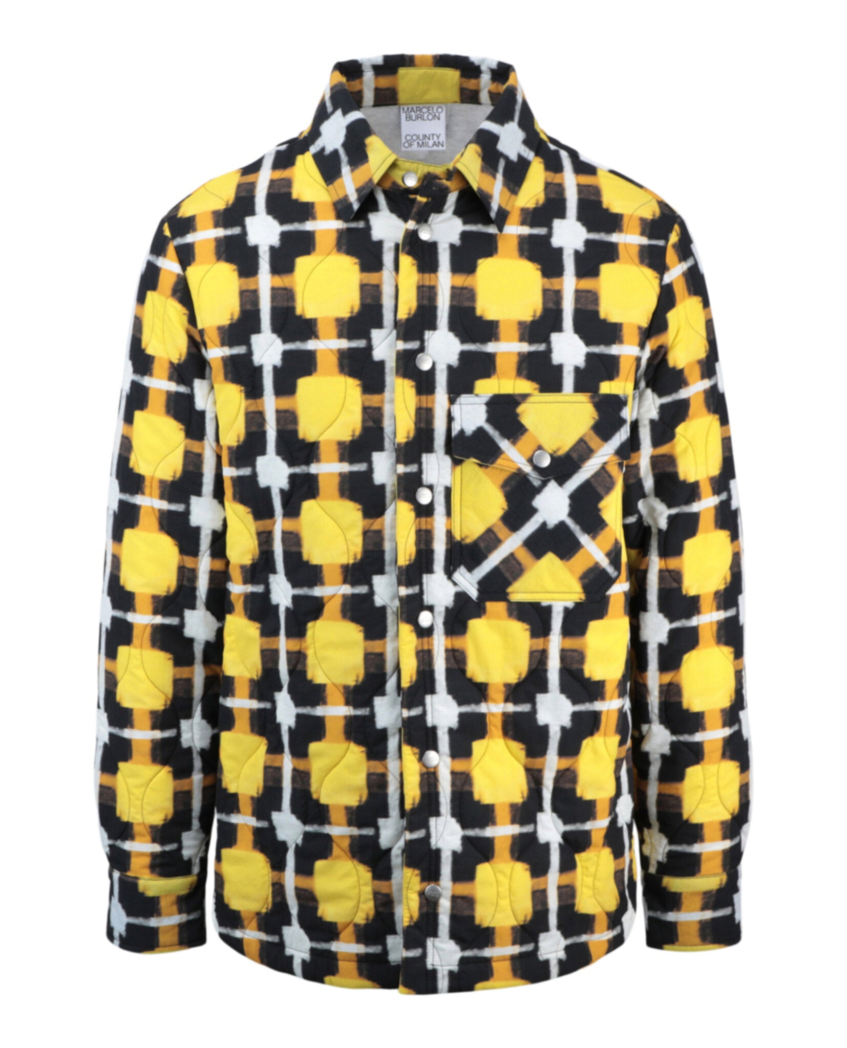 Marcelo Burlon Mens Quilted Check Jacket