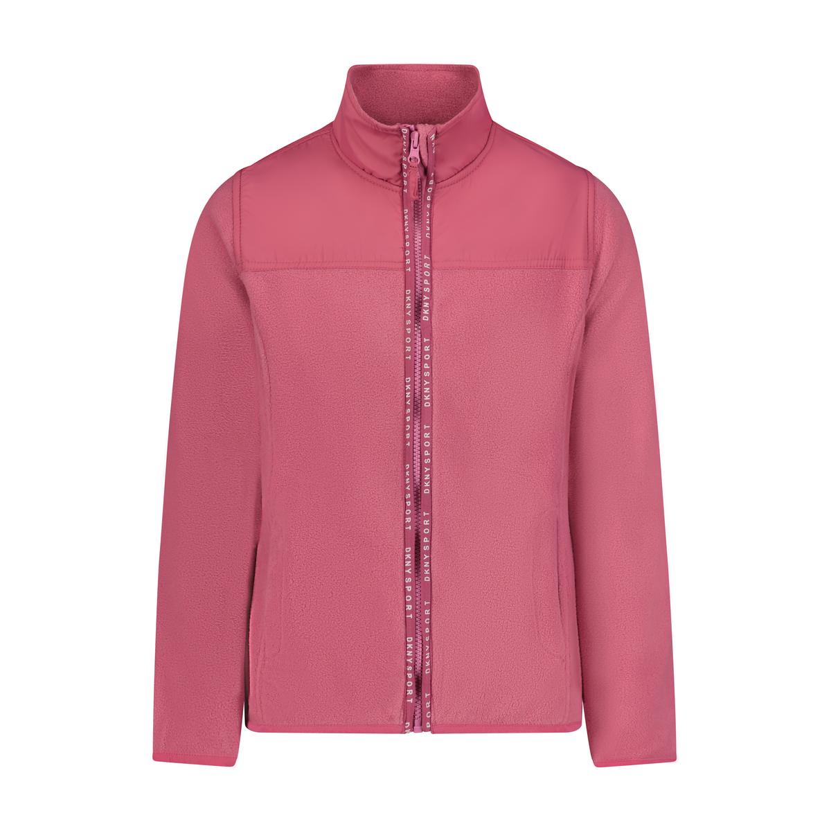 Girls High Collar Fleece Jacket